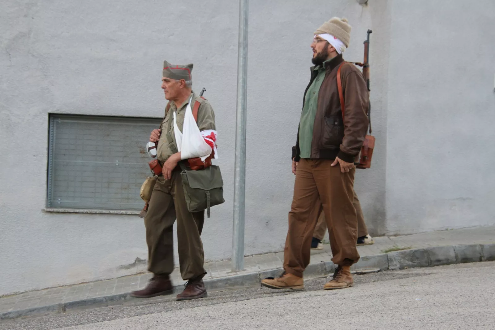 Recreación de la batalla del Ebro en Flix, con la colaboración de la asociación oscense Primera Línea. Foto: Carlos Neofato