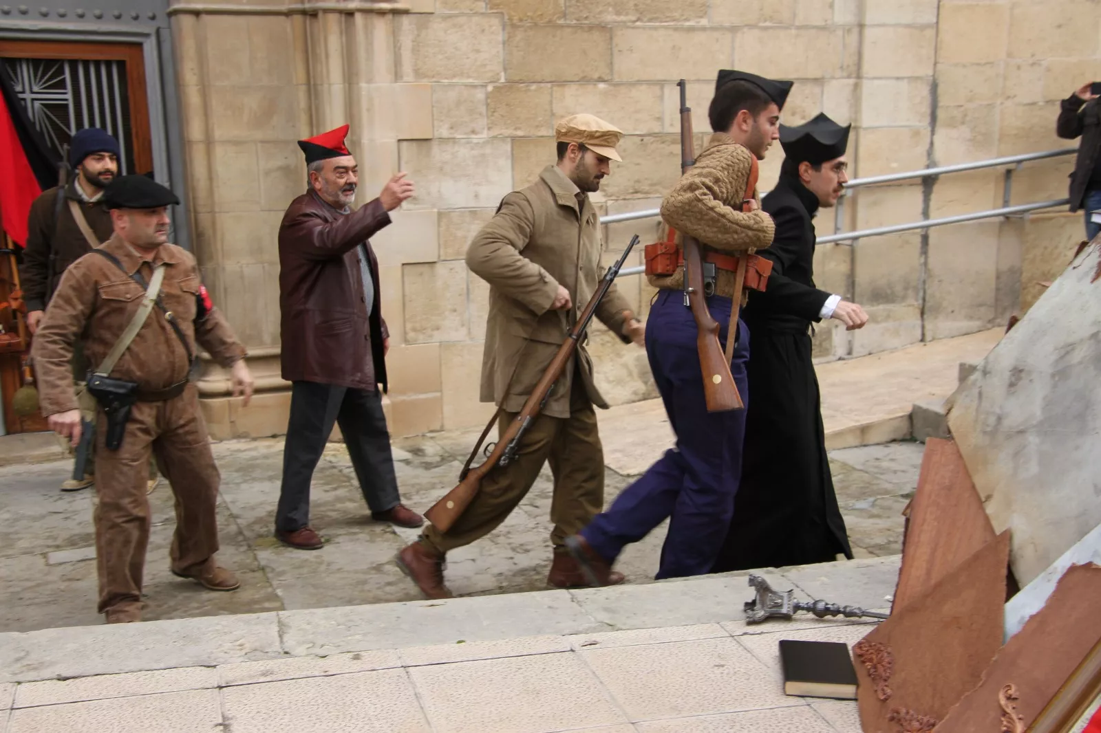 Recreación de la batalla del Ebro en Flix, con la colaboración de la asociación oscense Primera Línea. Foto: Carlos Neofato
