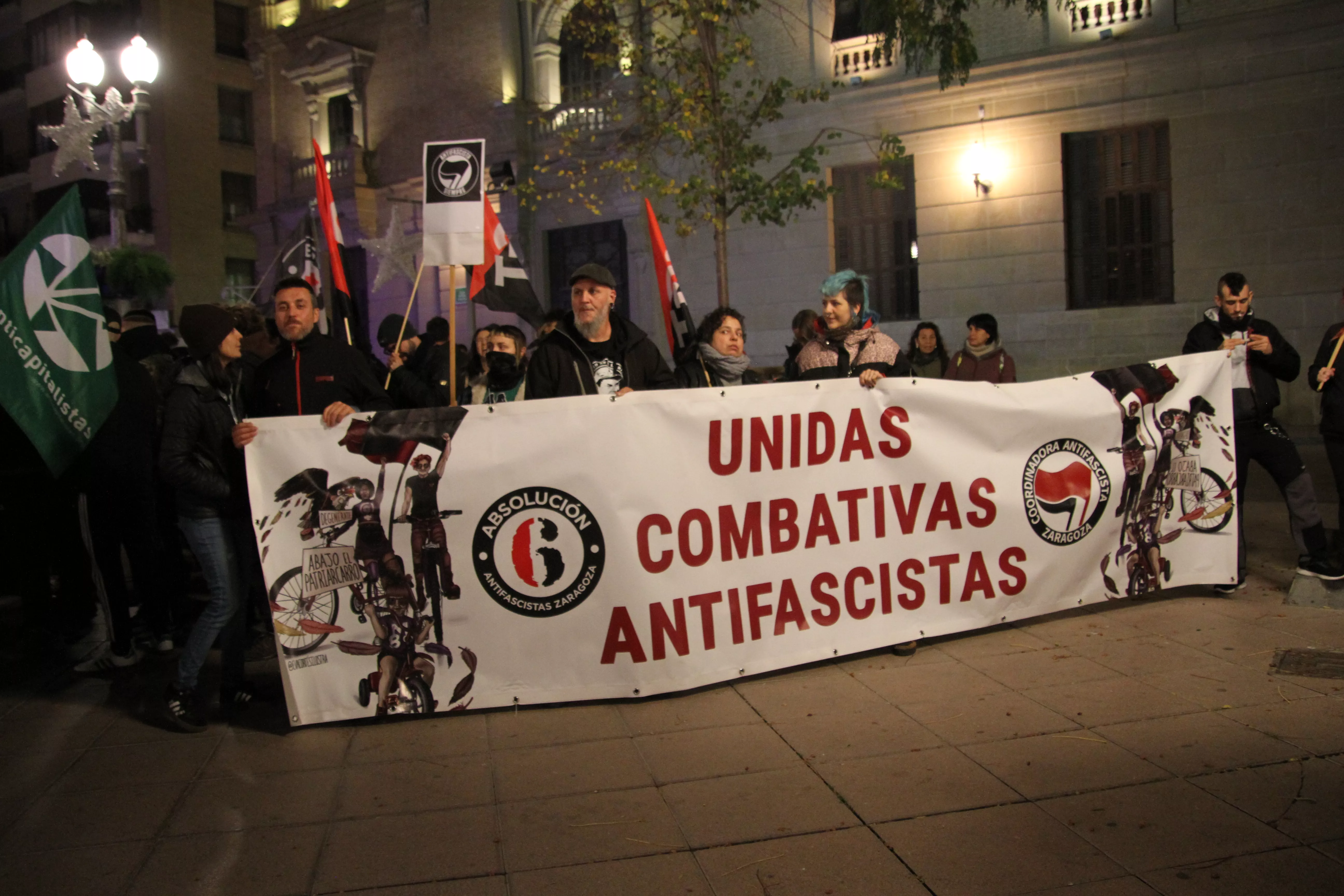 Manifestación antifascista en Huesca en el 20N. Foto Carlos Neofato 