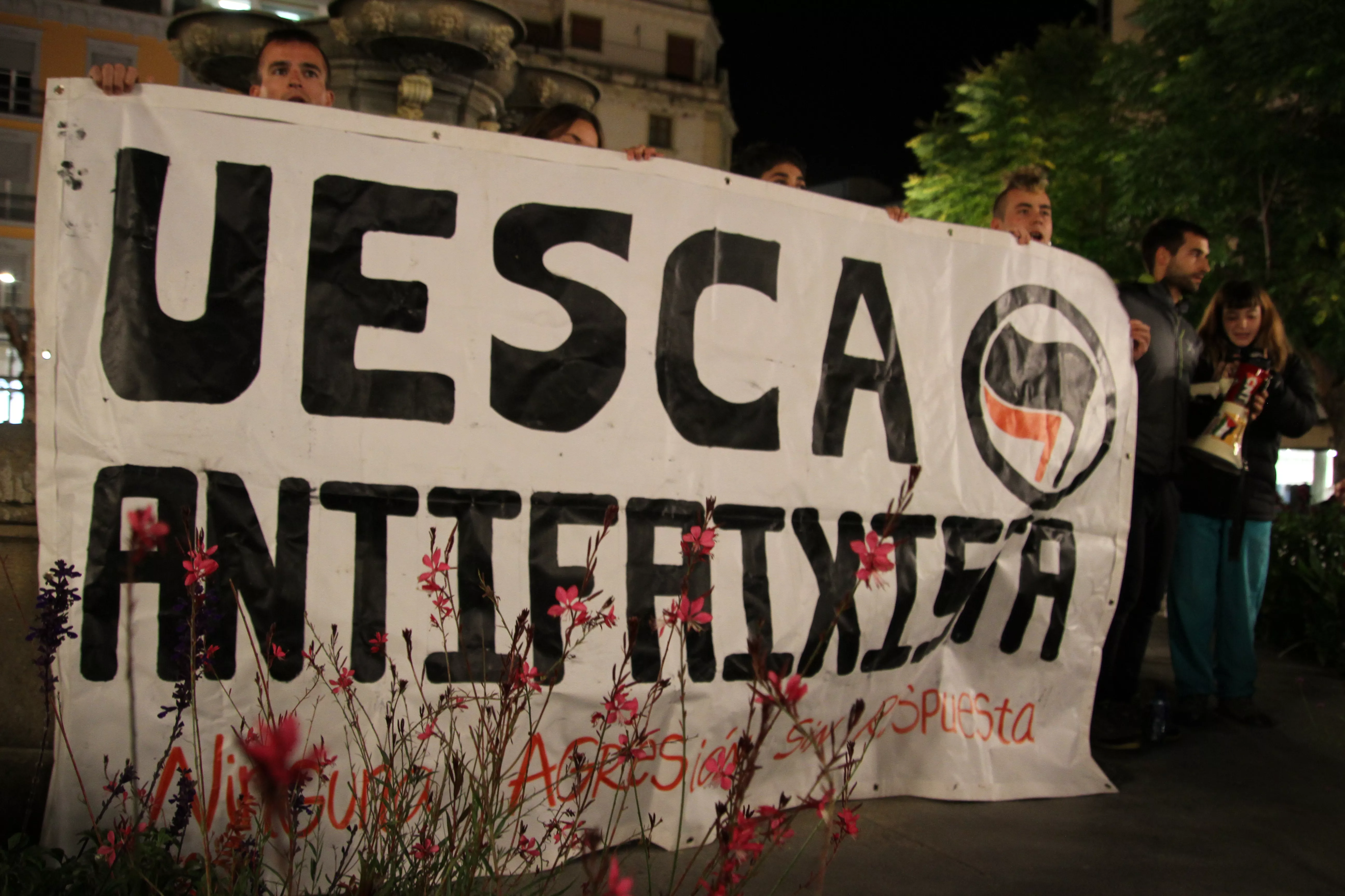 Manifestación antifascista en Huesca en el 20N. Foto Carlos Neofato 