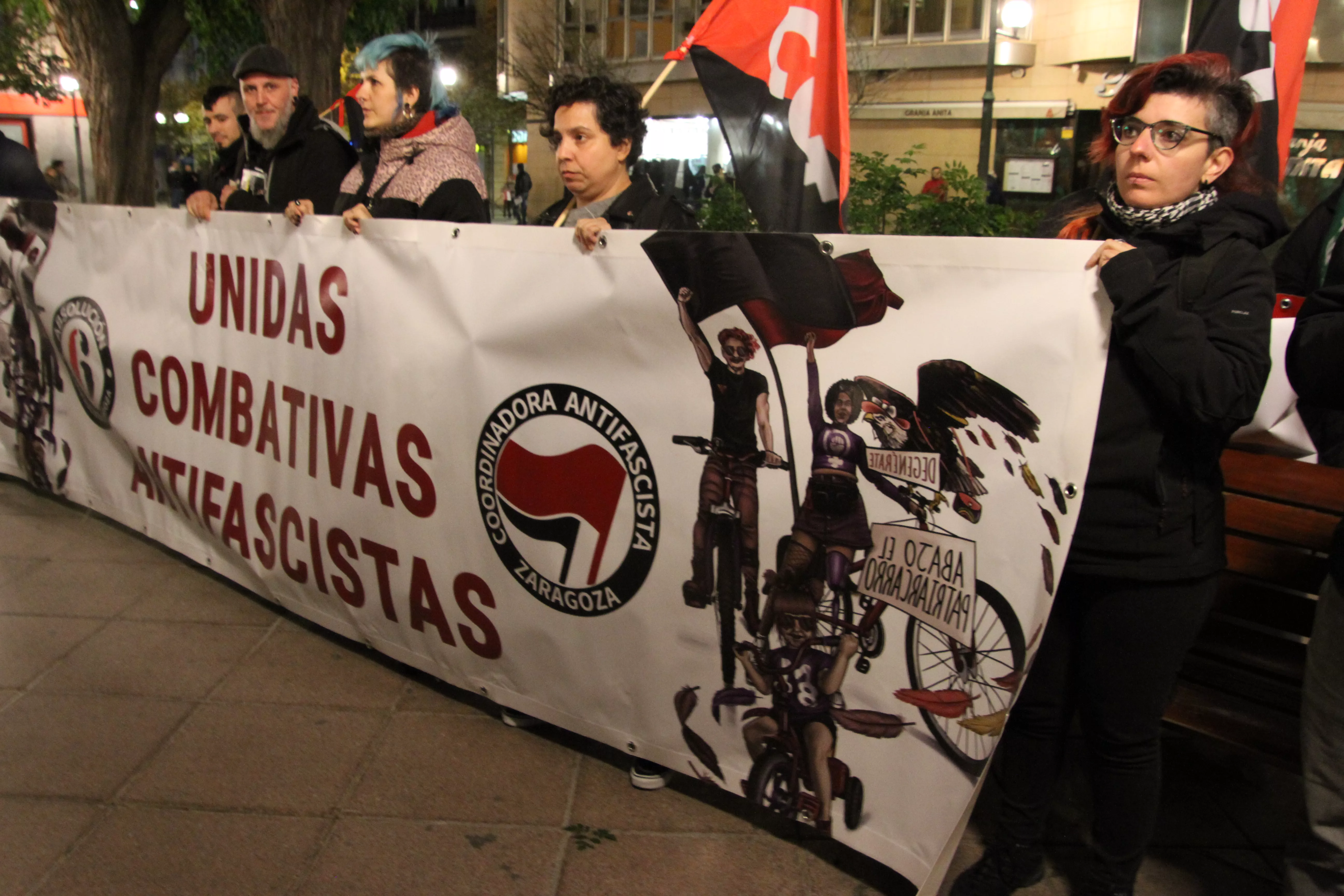Manifestación antifascista en Huesca en el 20N. Foto Carlos Neofato 