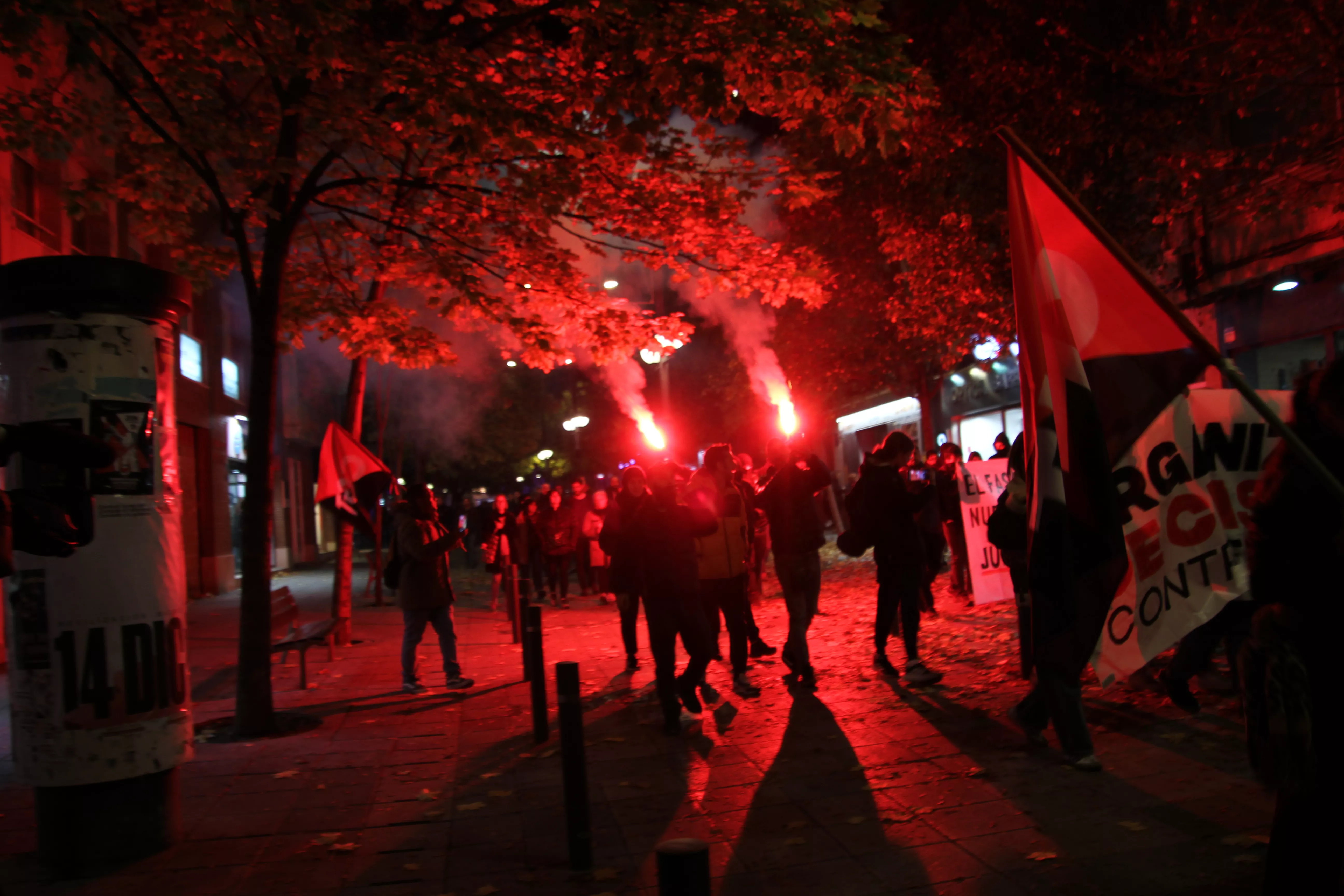 Manifestación antifascista en Huesca en el 20N. Foto Carlos Neofato 