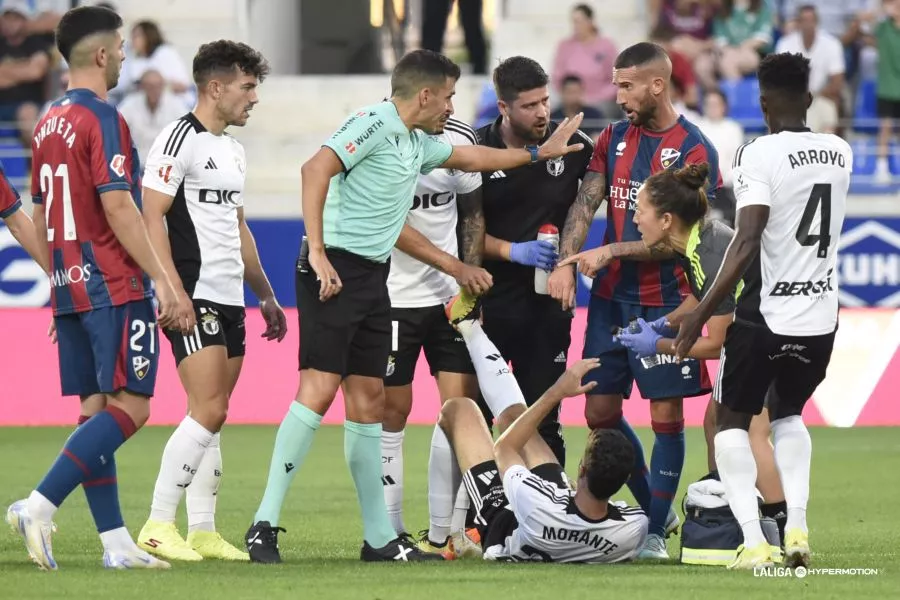 Sánchez Villalobos, en el Huesca 0-1 Burgos de la temporada pasada. Foto: LaLiga
