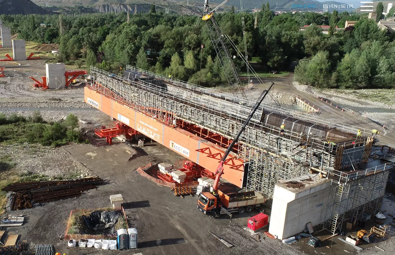 Obras de la A-23 en la variante de Sabiñánigo.