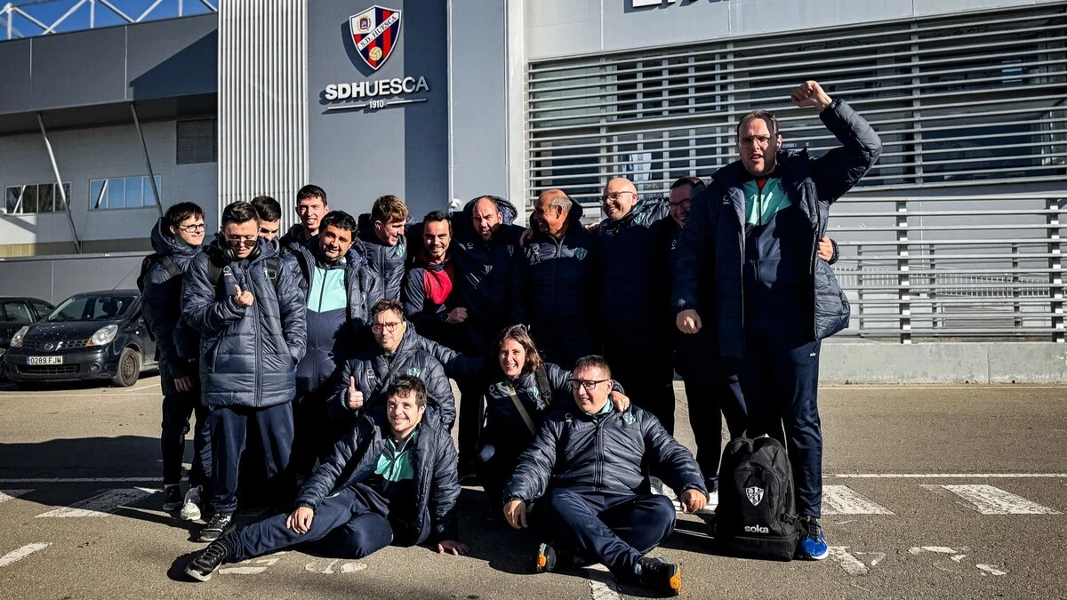El equipo Genuine del Huesca comienza la competición. Foto: SD Huesca