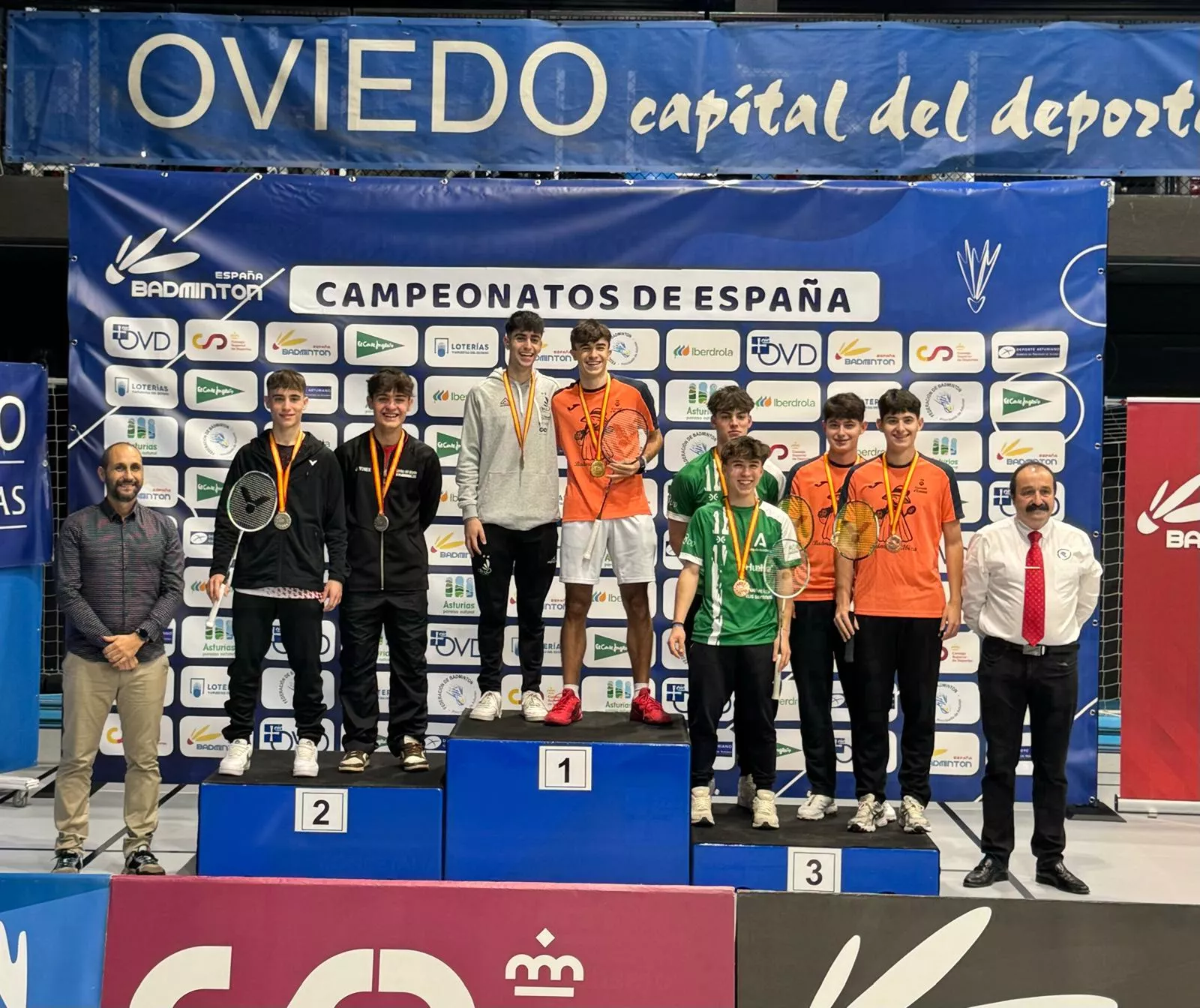 Podio Sub 19 dobles masculino