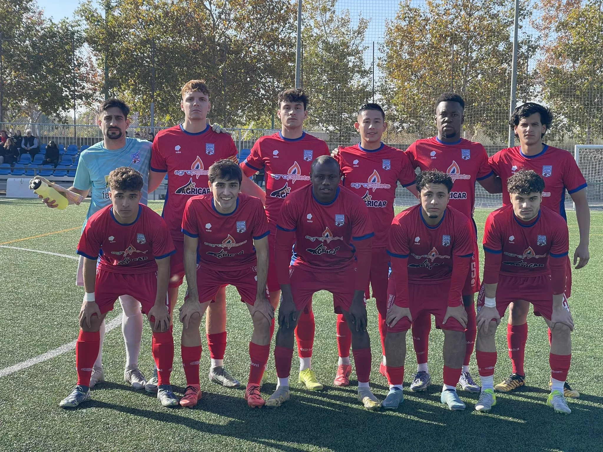 Once del Sariñena en su visita a Ranillas. 