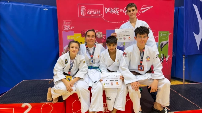 Deportistas del Club Judo Huesca en Getafe. Deportistas del Club Judo Huesca en Getafe.