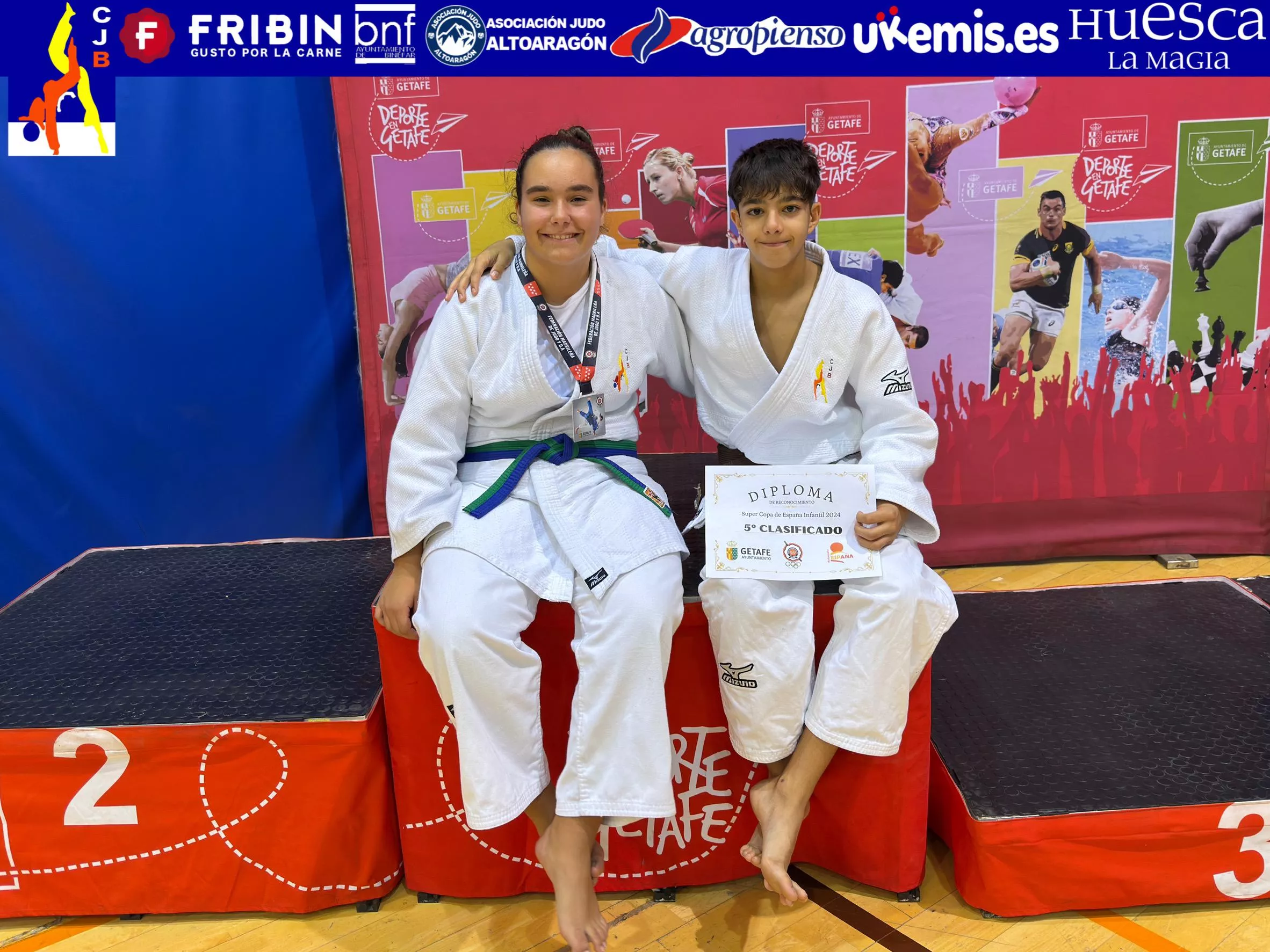 Judocas binefarenses en Getafe.