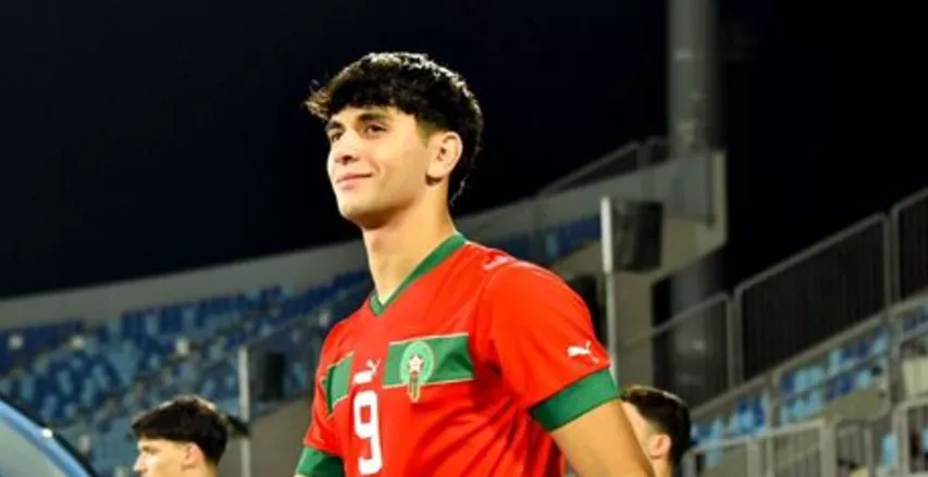 Ayman Arguigue, jugador del Huesca con Marruecos Sub20.