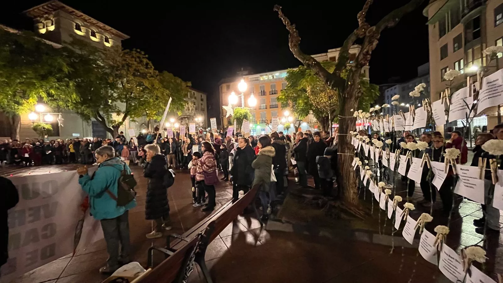 Concentración en Huesca en el Día Internacional para la Eliminación de la Violencia contra las Mujeres. Foto Mercedes Manterola