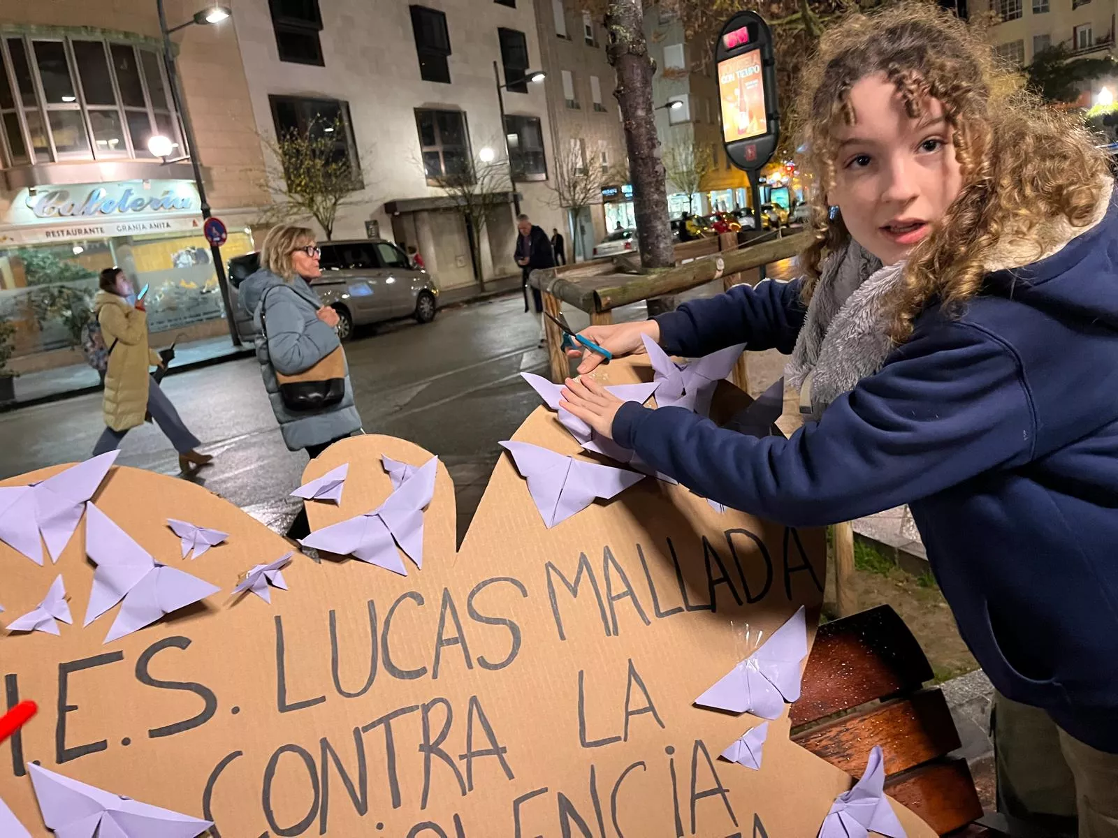 Concentración en Huesca en el Día Internacional para la Eliminación de la Violencia contra las Mujeres. Foto Mercedes Manterola