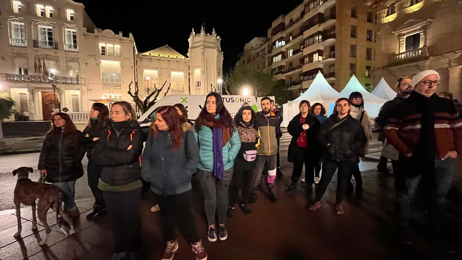 Concentración en Huesca en el Día Internacional para la Eliminación de la Violencia contra las Mujeres. Foto Mercedes Manterola