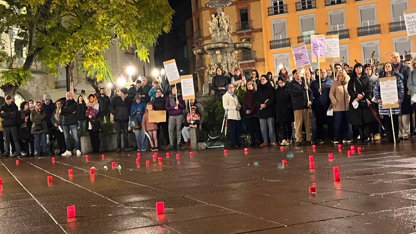 Concentración en Huesca en el Día Internacional para la Eliminación de la Violencia contra las Mujeres. Foto Mercedes Manterola