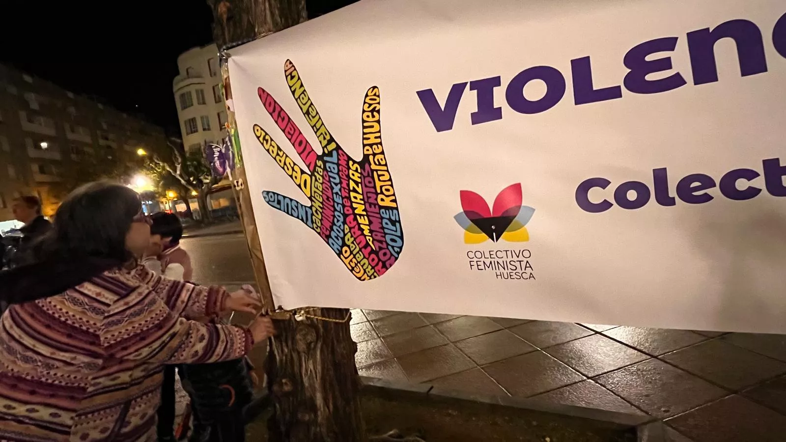 Concentración en Huesca en el Día Internacional para la Eliminación de la Violencia contra las Mujeres. Foto Mercedes Manterola