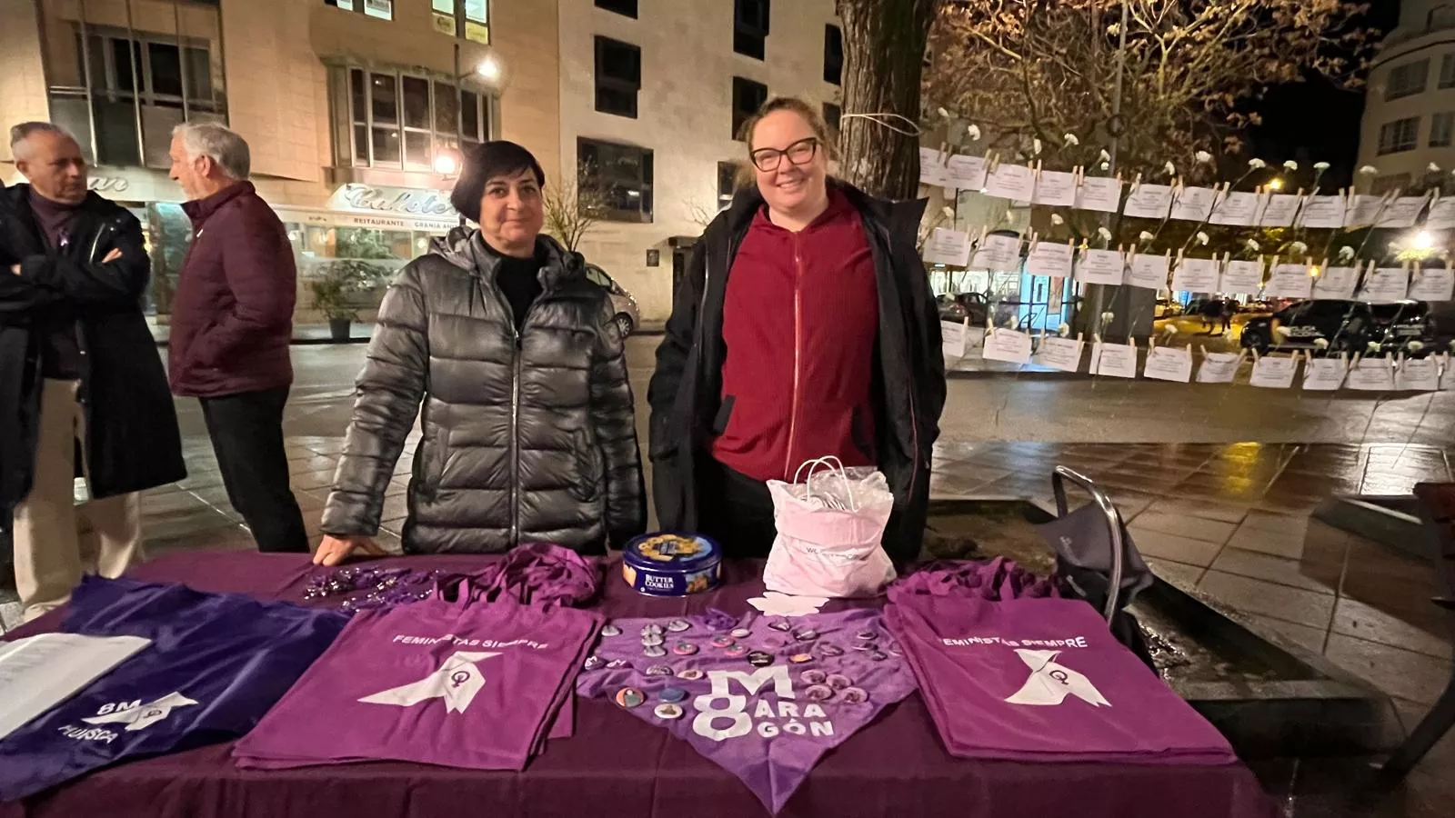 Concentración en Huesca en el Día Internacional para la Eliminación de la Violencia contra las Mujeres. Foto Mercedes Manterola