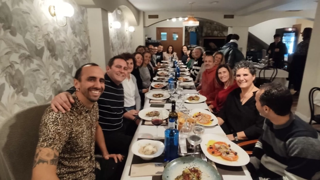Imagen de la cita lúdica de los cocineros de comedores escolares en Huesca. Imagen de la cita lúdica de los cocineros de comedores escolares en Huesca.