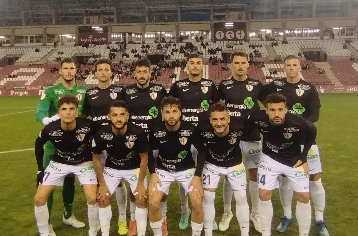 Once del Barbastro contra el Logroñés.