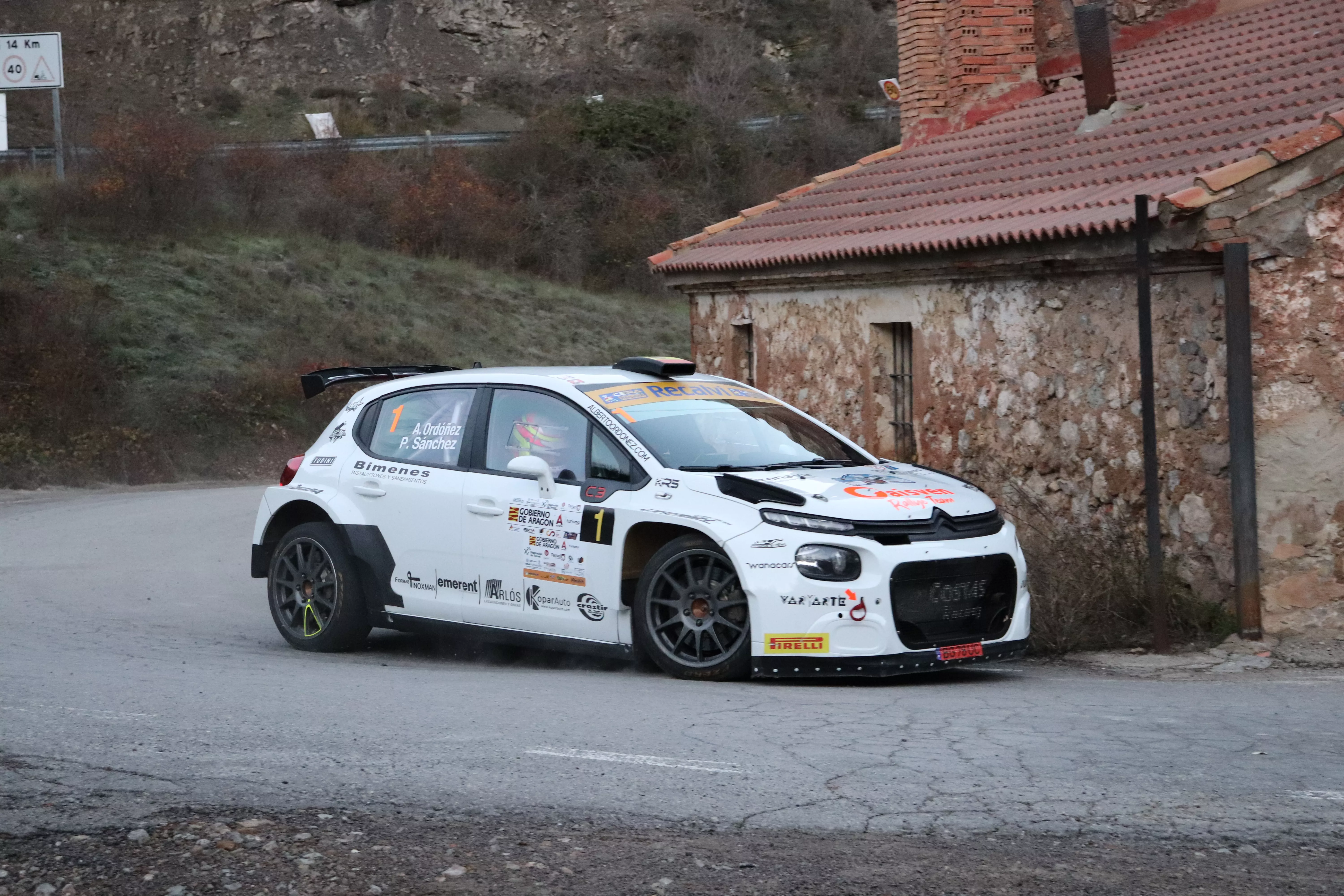 Alberto Ordóñoz y Pablo Sánchez. Moreno y Fuente, los más rápidos en el Rally Mudéjar Ciudad de Teruel