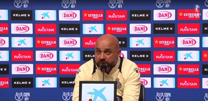 Manolo González, técnico del Espanyol: "El Barbastro es un equipo bien trabajado"