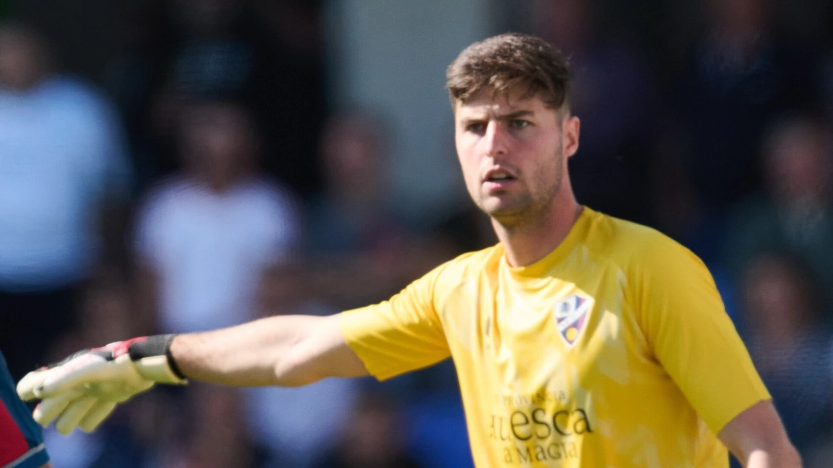 Juan Pérez, en el partido contra el Nàstic. Foto: SD Huesca