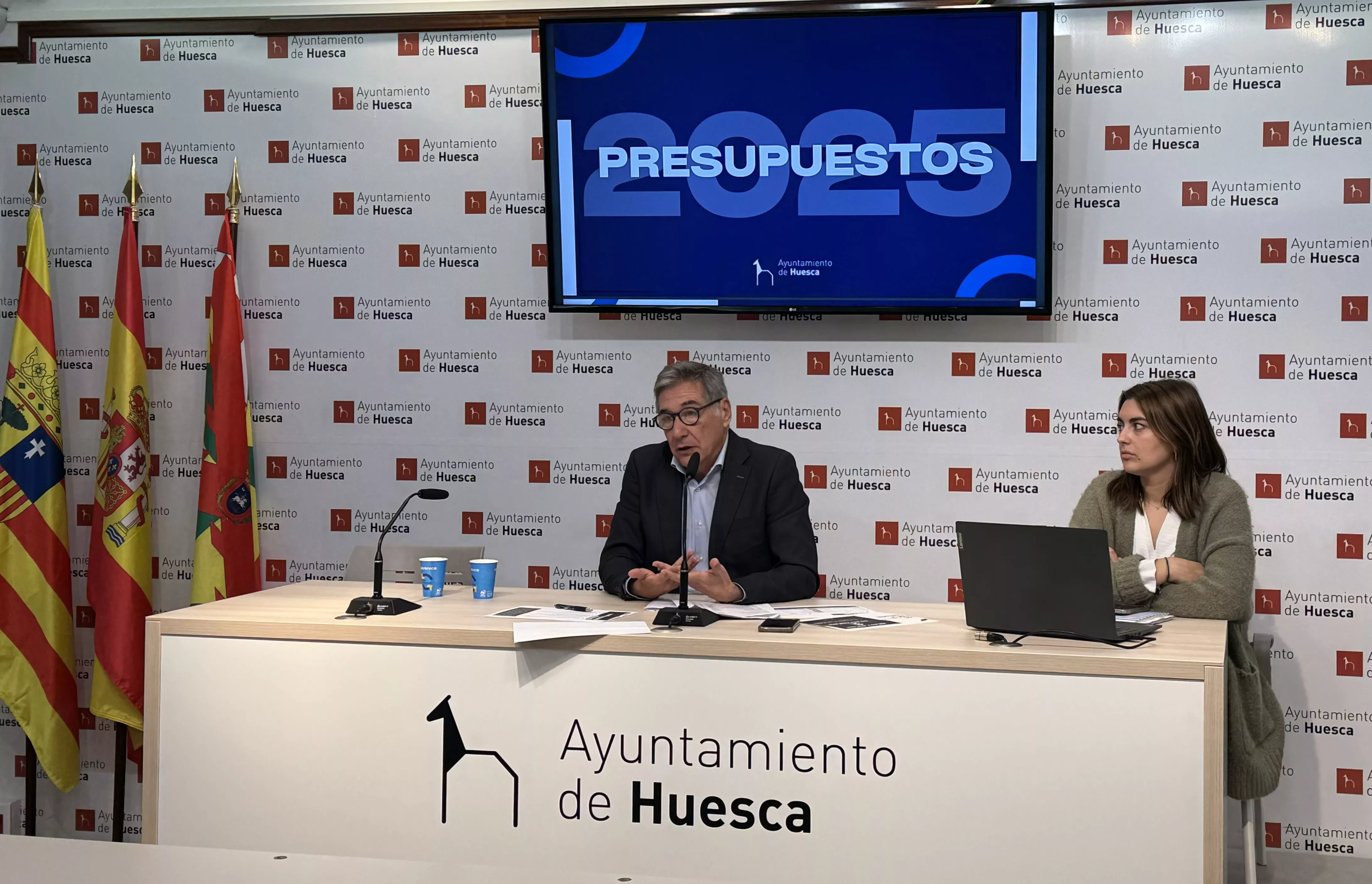 Ricardo Oliván ha presentado el proyecto de presupuestos del Ayuntamiento de Huesca para 2025.