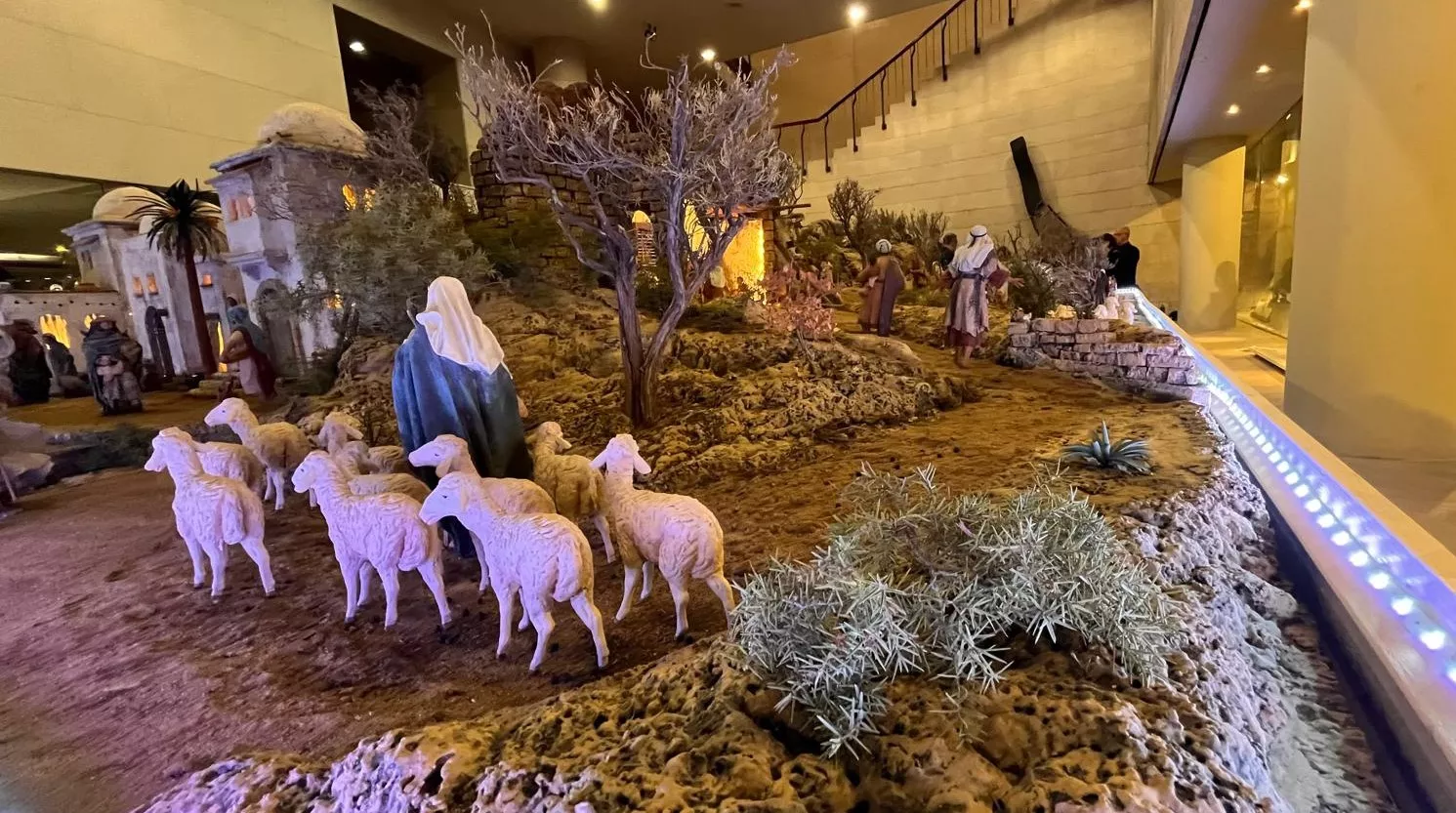 Inauguración del Nacimiento de la Asociación Belenista Oscense en la DPH. Foto Mercedes Manterola