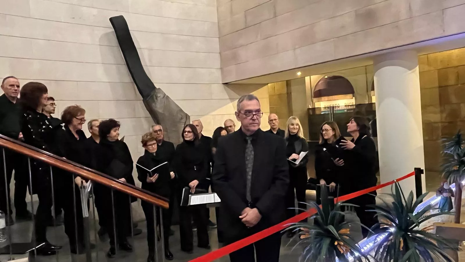 Inauguración del Nacimiento de la Asociación Belenista Oscense en la DPH. Foto Mercedes Manterola