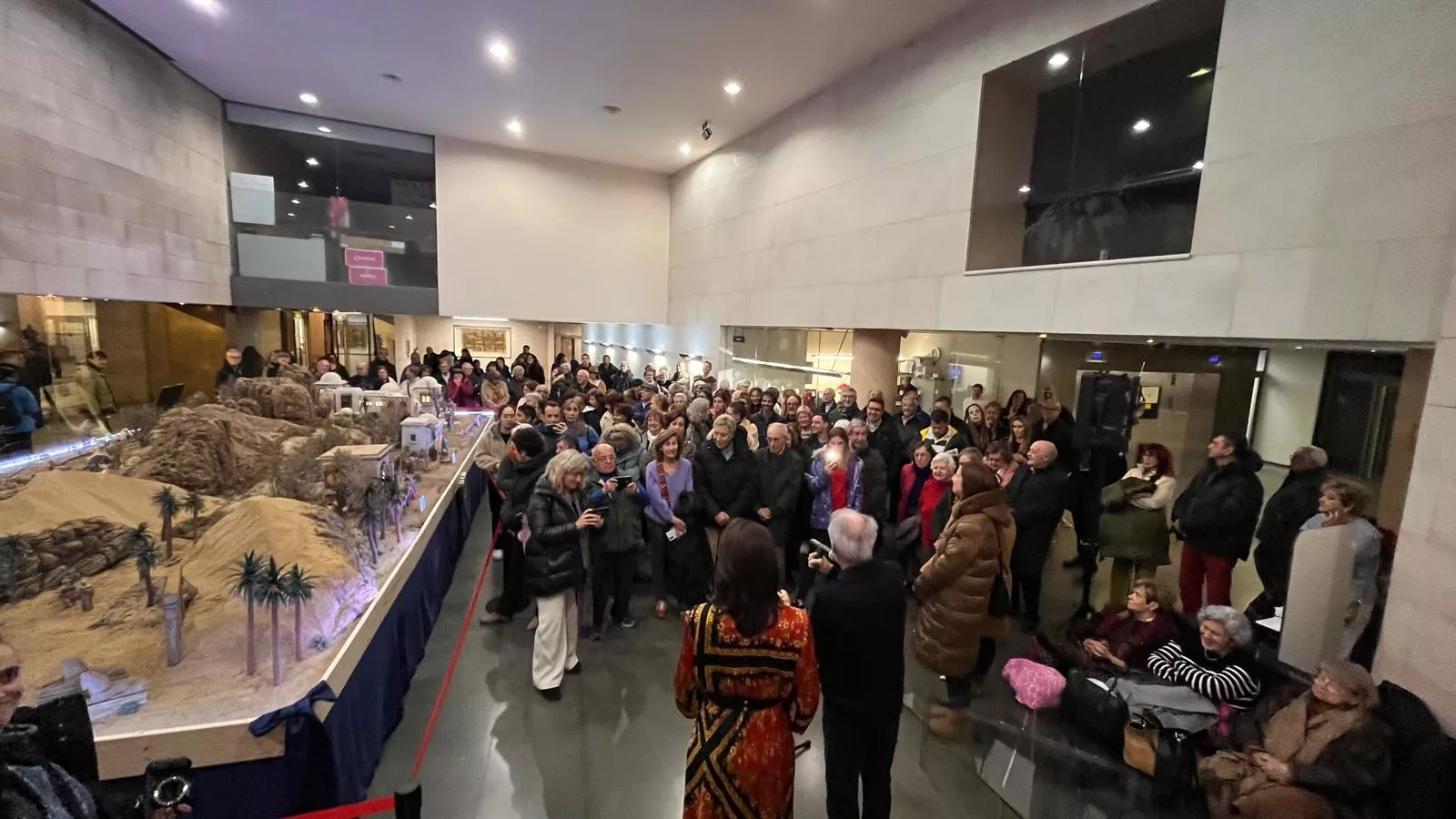 Inauguración del Nacimiento de la Asociación Belenista Oscense en la DPH. Foto Mercedes Manterola