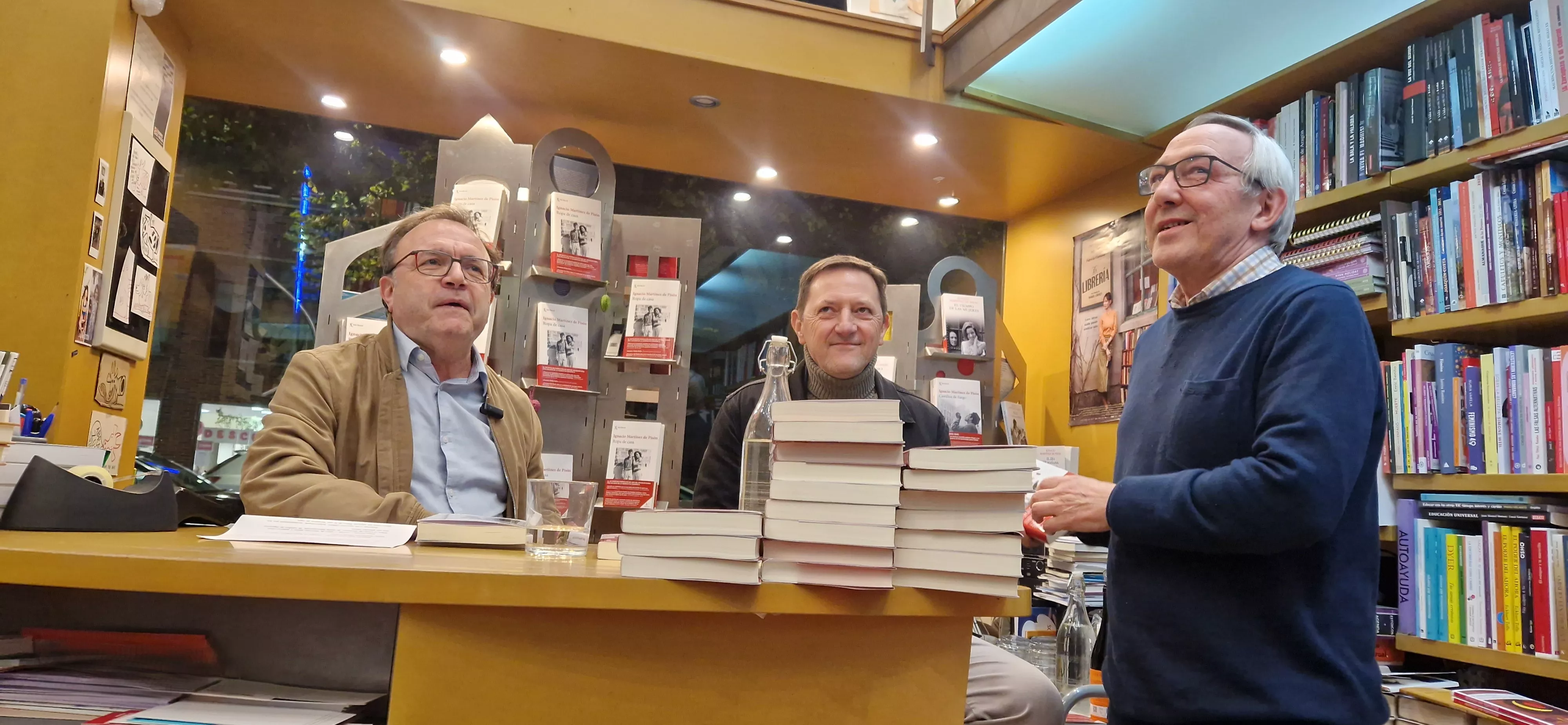 José Domingo Dueñas, Ignacio Martínez de Pisón y Chema Aniés. Foto Myriam Martínez