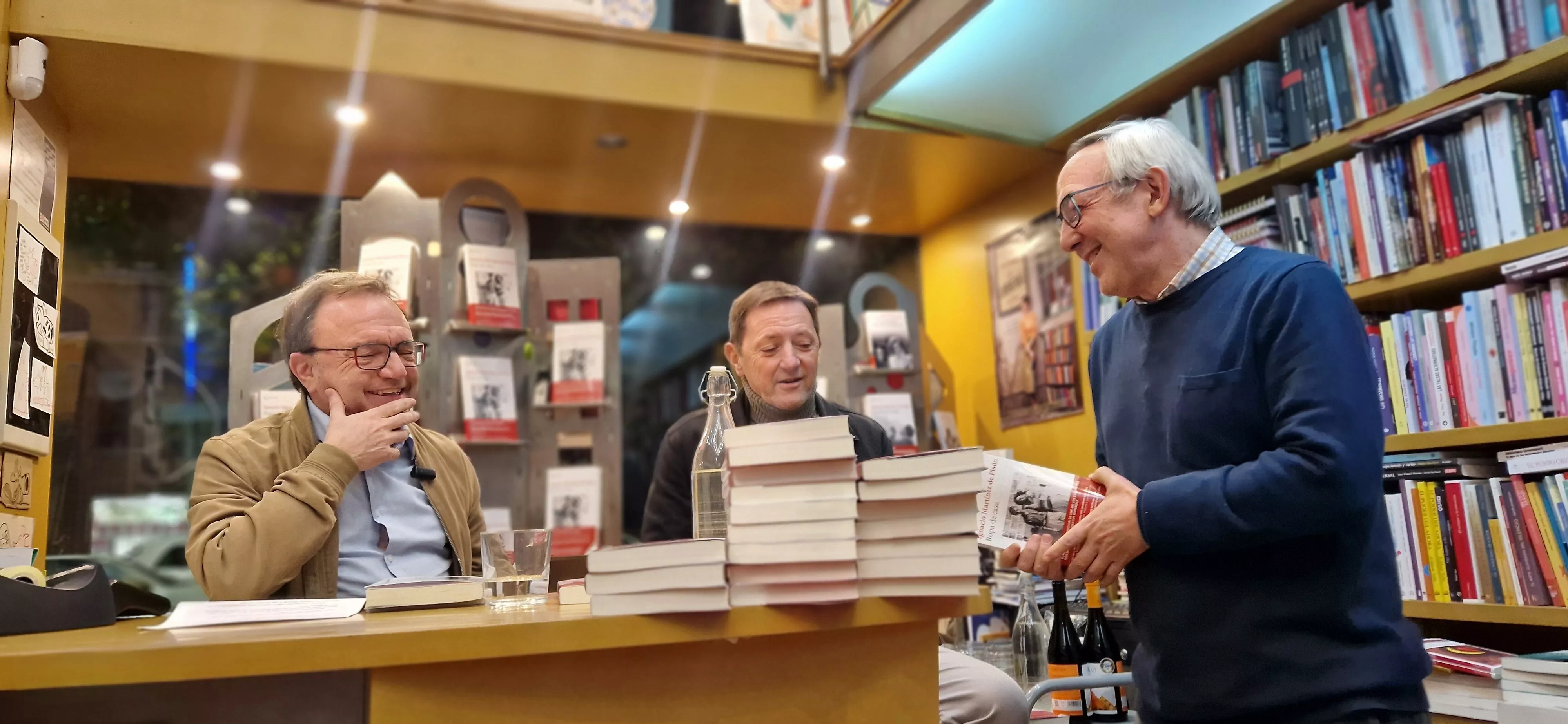 José Domingo Dueñas, Ignacio Martínez de Pisón y Chema Aniés. Foto Myriam Martínez