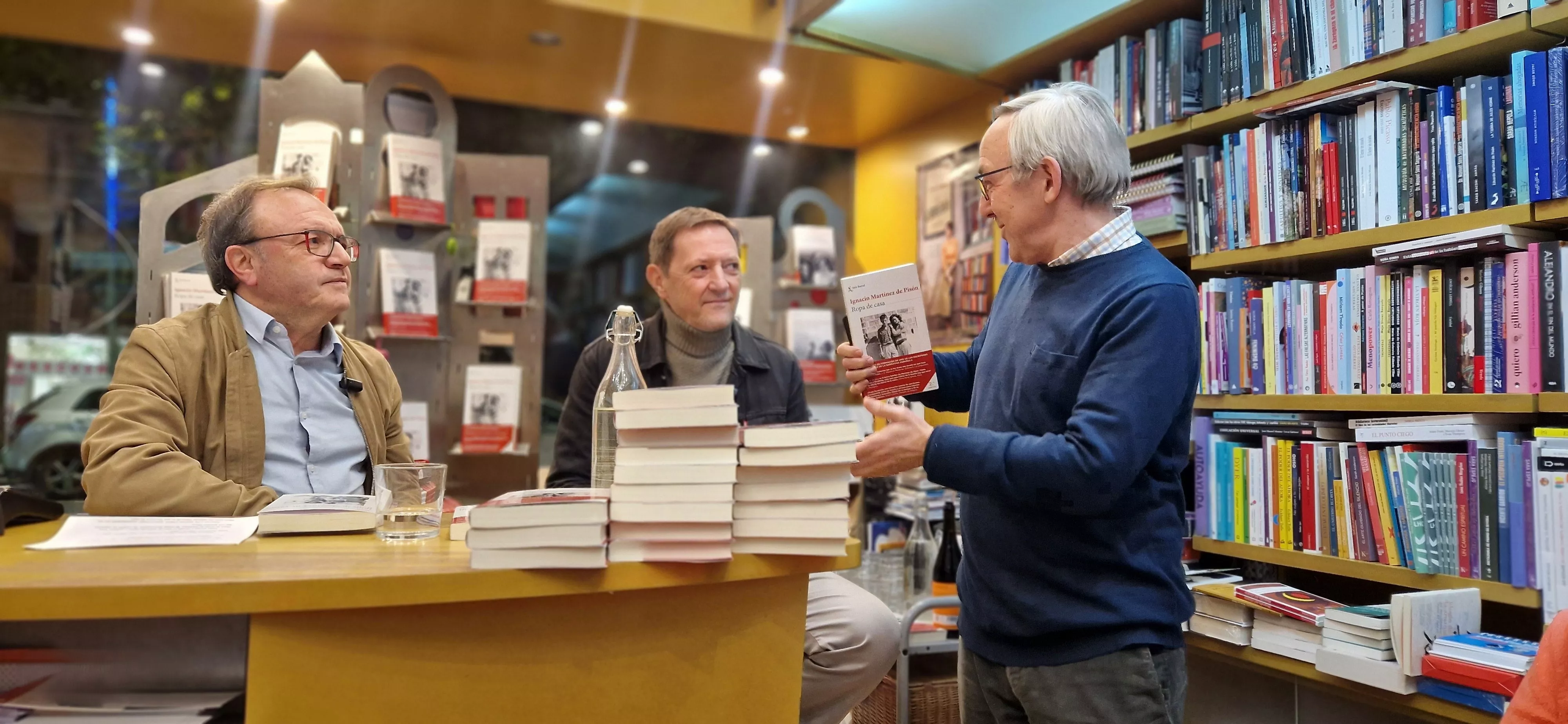 José Domingo Dueñas, Ignacio Martínez de Pisón y Chema Aniés. Foto Myriam Martínez