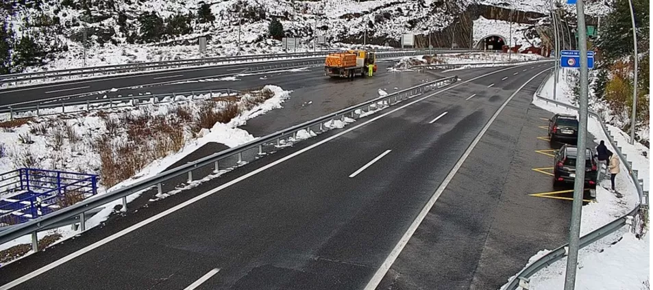 Túneles de Arguis este domingo por la tarde.