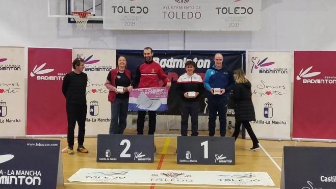 Eduardo Marco, campeón de dobles mixtos en Toledo. Eduardo Marco, campeón de dobles mixtos en Toledo.