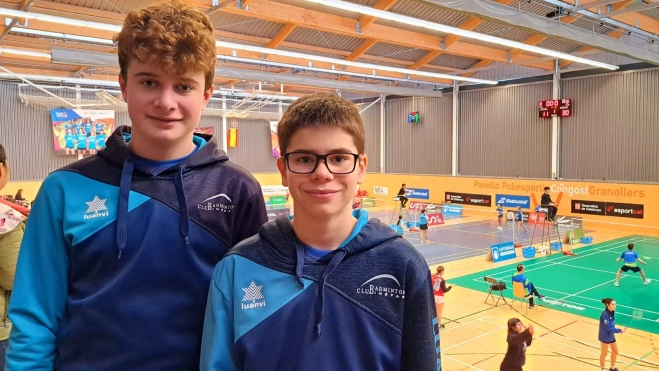 Jorge Foj y Hugo Arias (CB Binéfar). Jorge Foj y Hugo Arias (CB Binéfar).