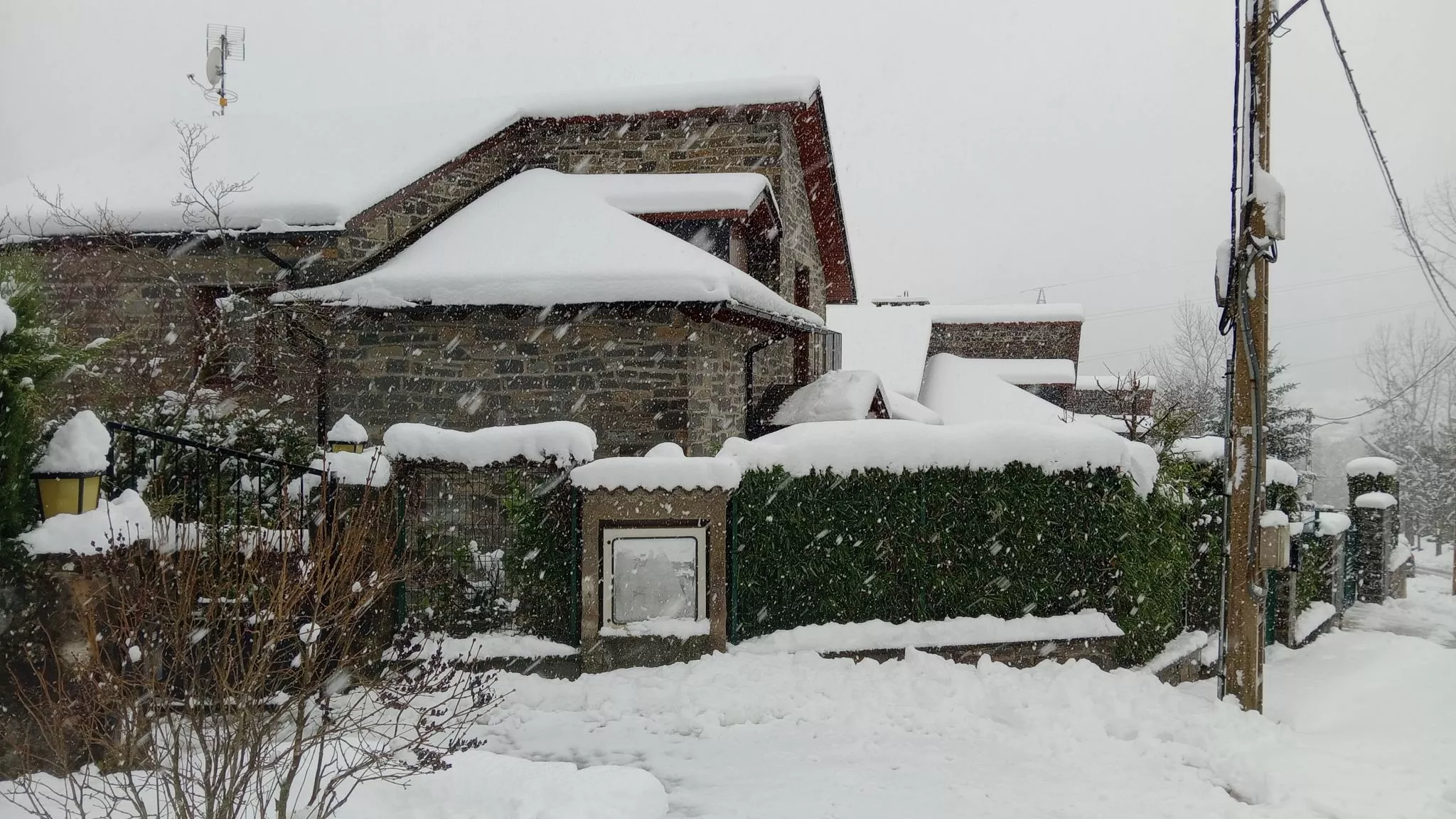 Imagen de la nevada en la provincia de Huesca.