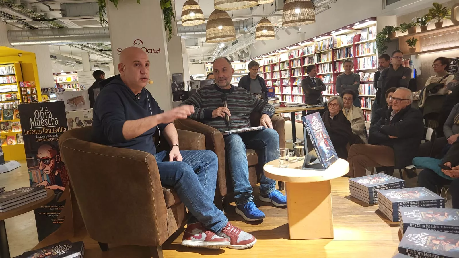 Lorenzo Caudevilla y Luis Lles durante la presentación de Una Obra Maestra