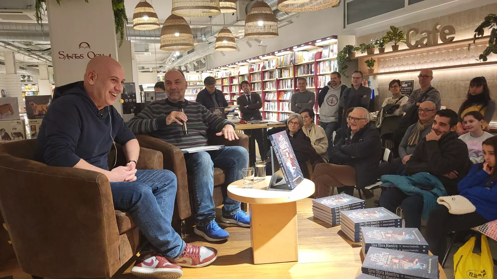 Lorenzo Caudevilla y Luis Lles durante la presentación de Una Obra Maestra