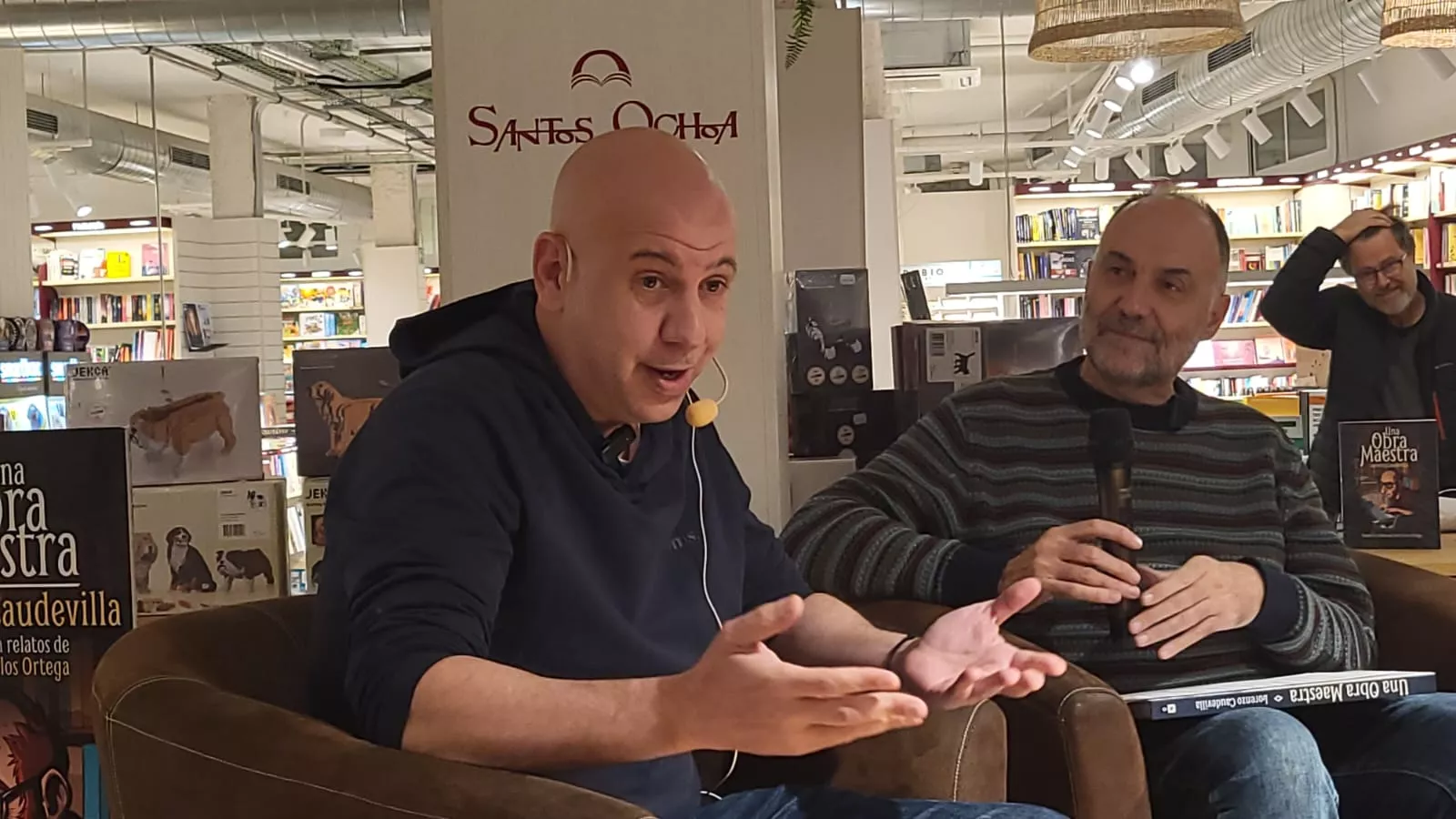 Lorenzo Caudevilla y Luis Lles durante la presentación de Una Obra Maestra