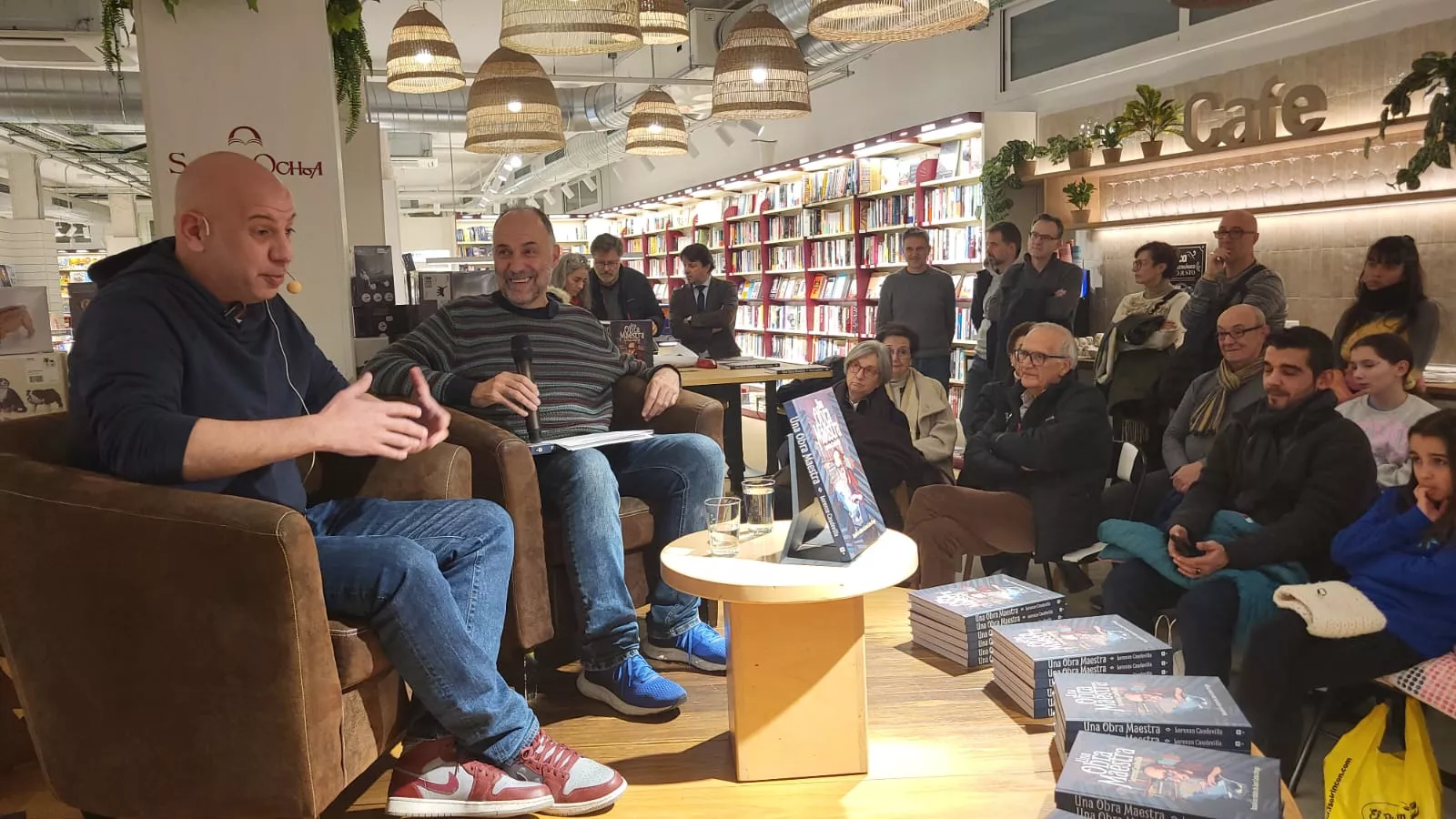 Lorenzo Caudevilla y Luis Lles durante la presentación de Una Obra Maestra