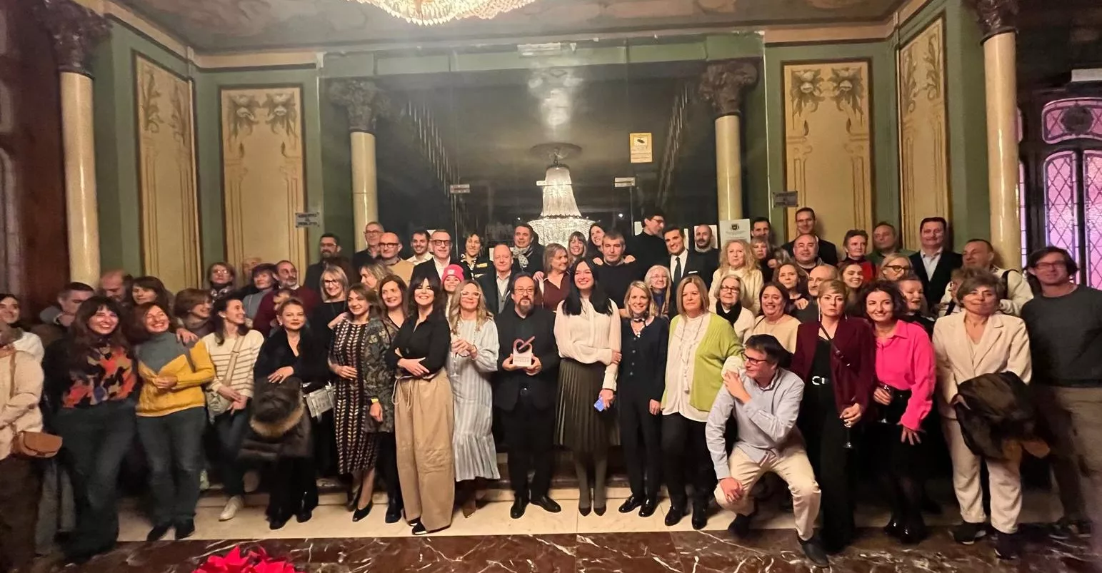 Brindis Solidario de la Asociación de Comerciantes de Huesca. Foto Mercedes Manterola