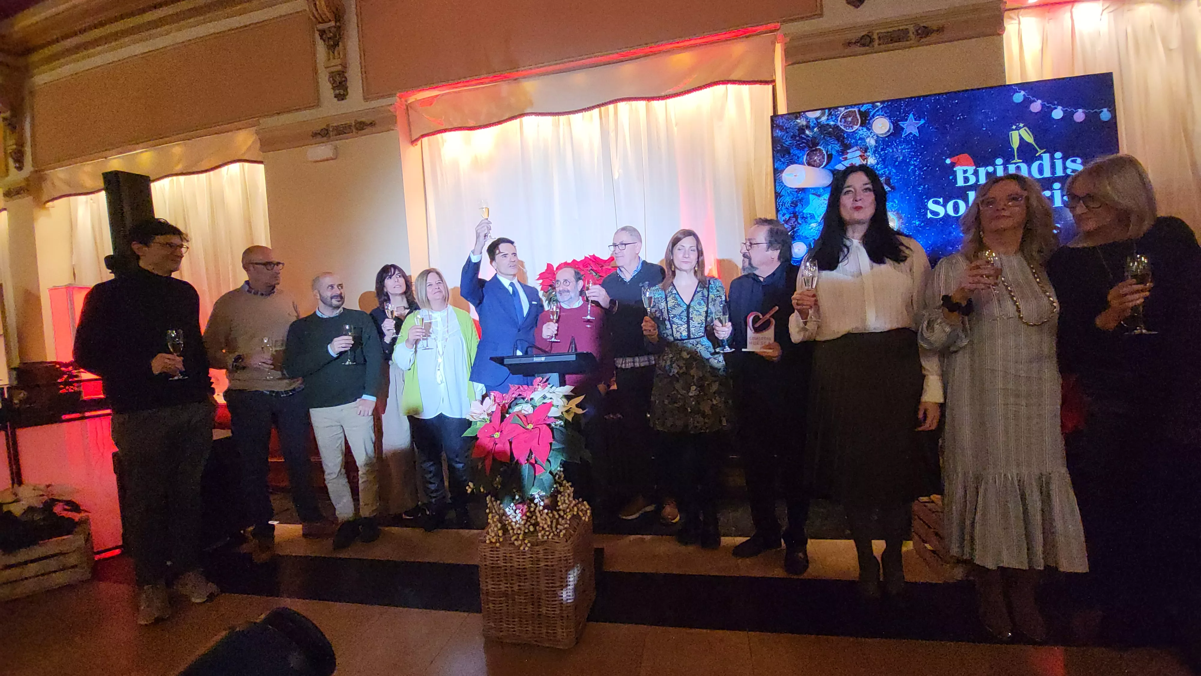 Brindis Solidario de la Asociación de Comerciantes de Huesca. Foto Mercedes Manterola