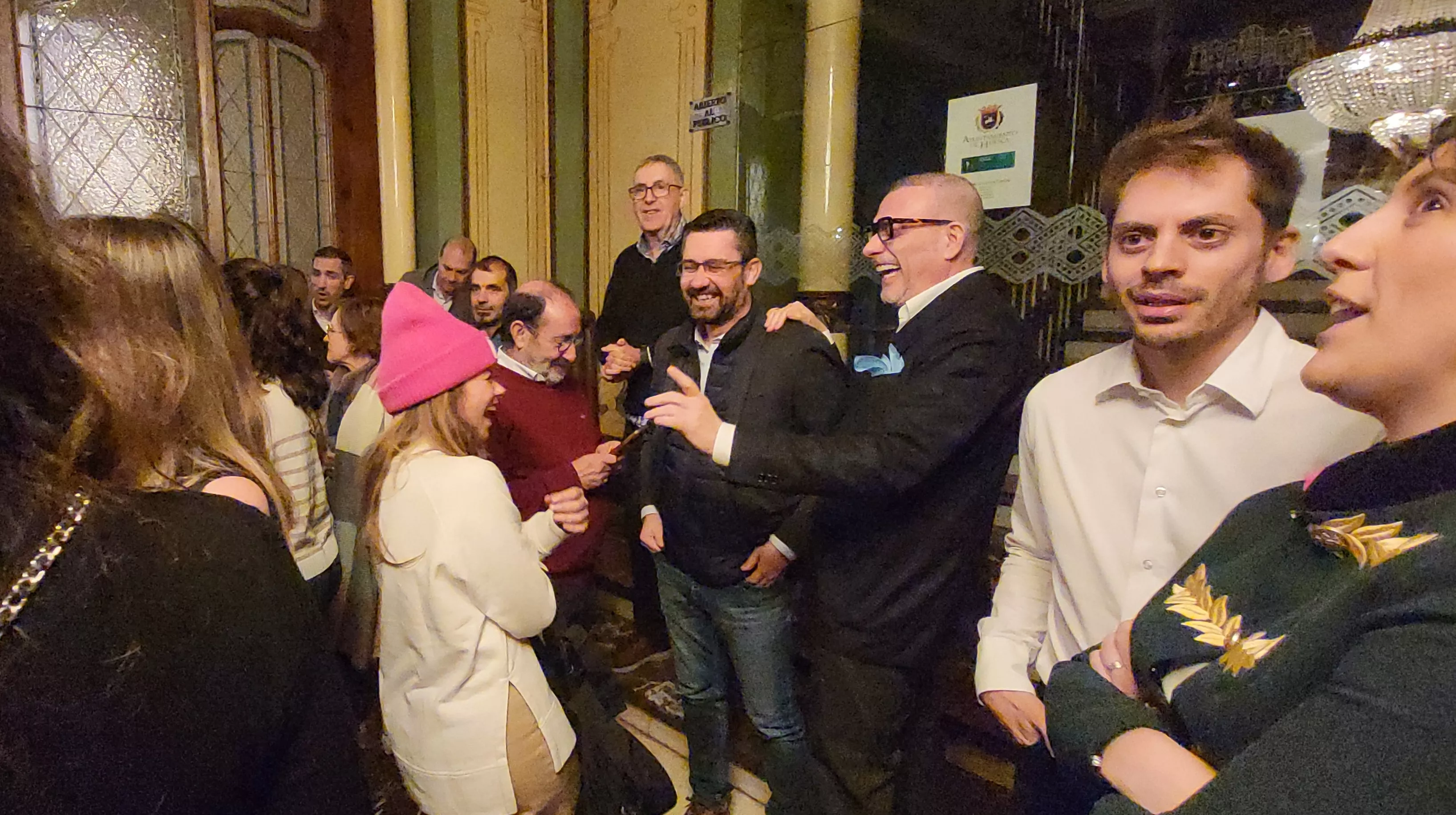 Brindis Solidario de la Asociación de Comerciantes de Huesca. Foto Mercedes Manterola