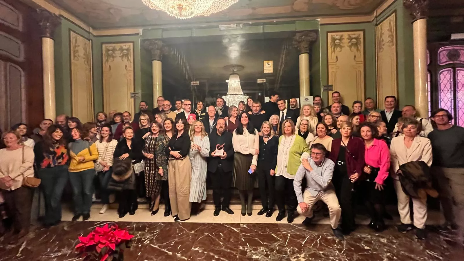 Brindis Solidario de la Asociación de Comerciantes de Huesca. Foto Mercedes Manterola