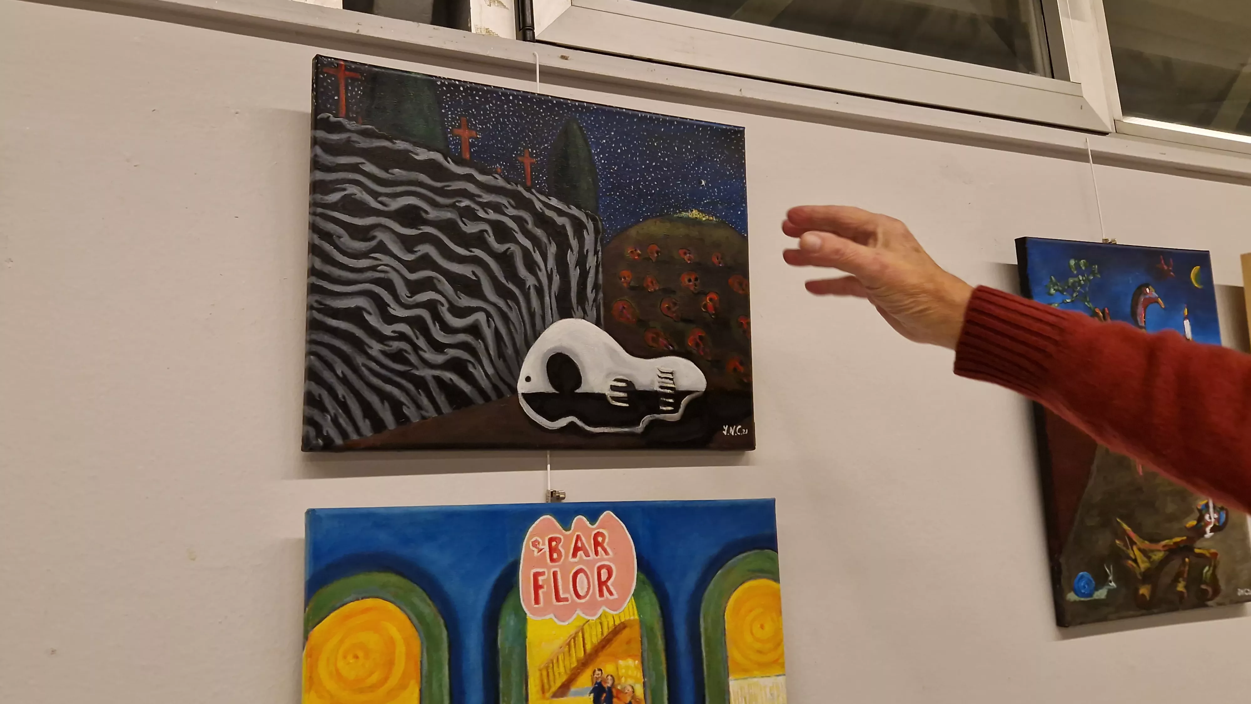 Exposición Cábalas de José Luis Naya Cabrero en el Centro Manuel Benito. Foto Myriam Martínez