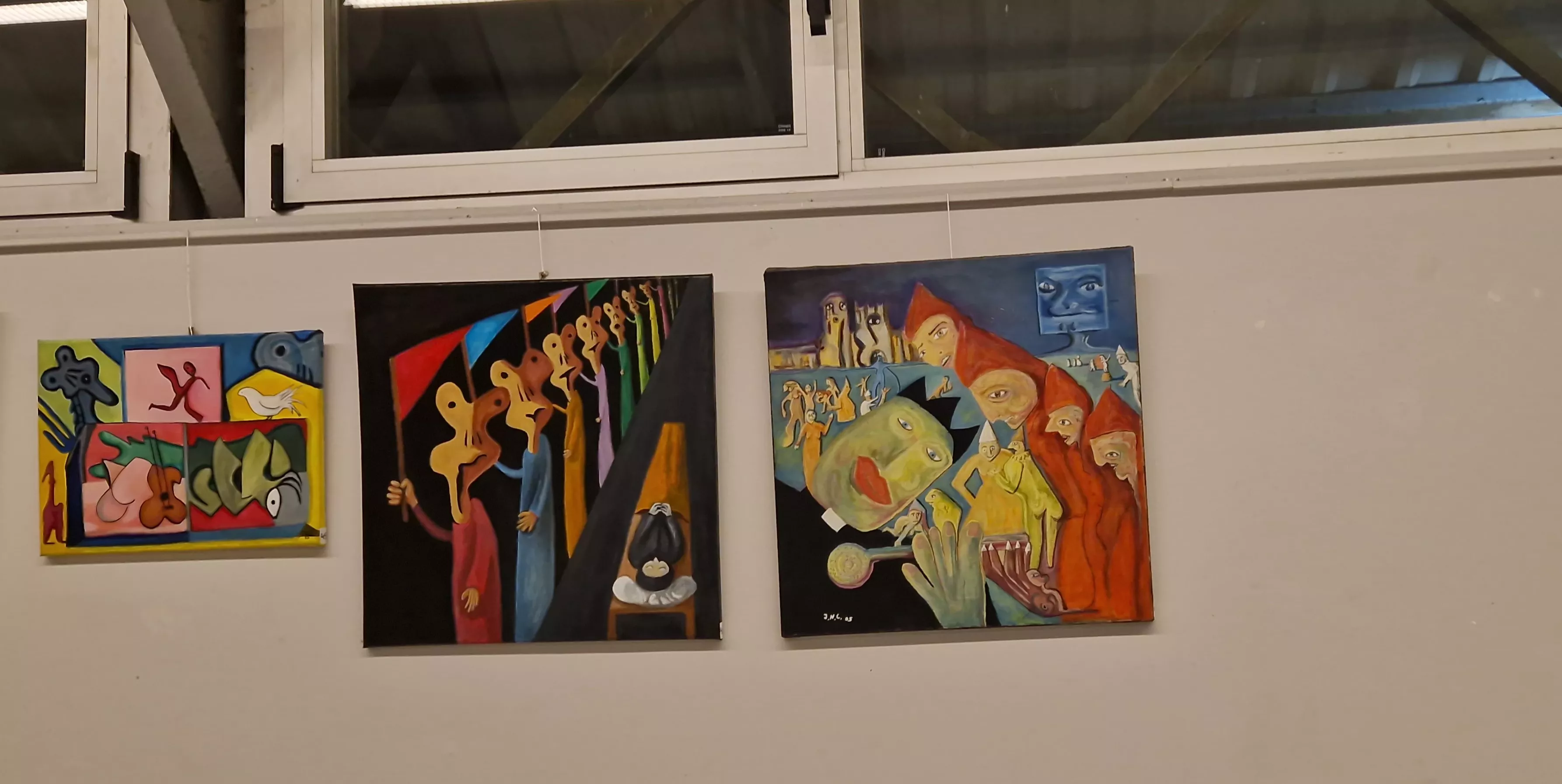 Exposición Cábalas de José Luis Naya Cabrero en el Centro Manuel Benito. Foto Myriam Martínez