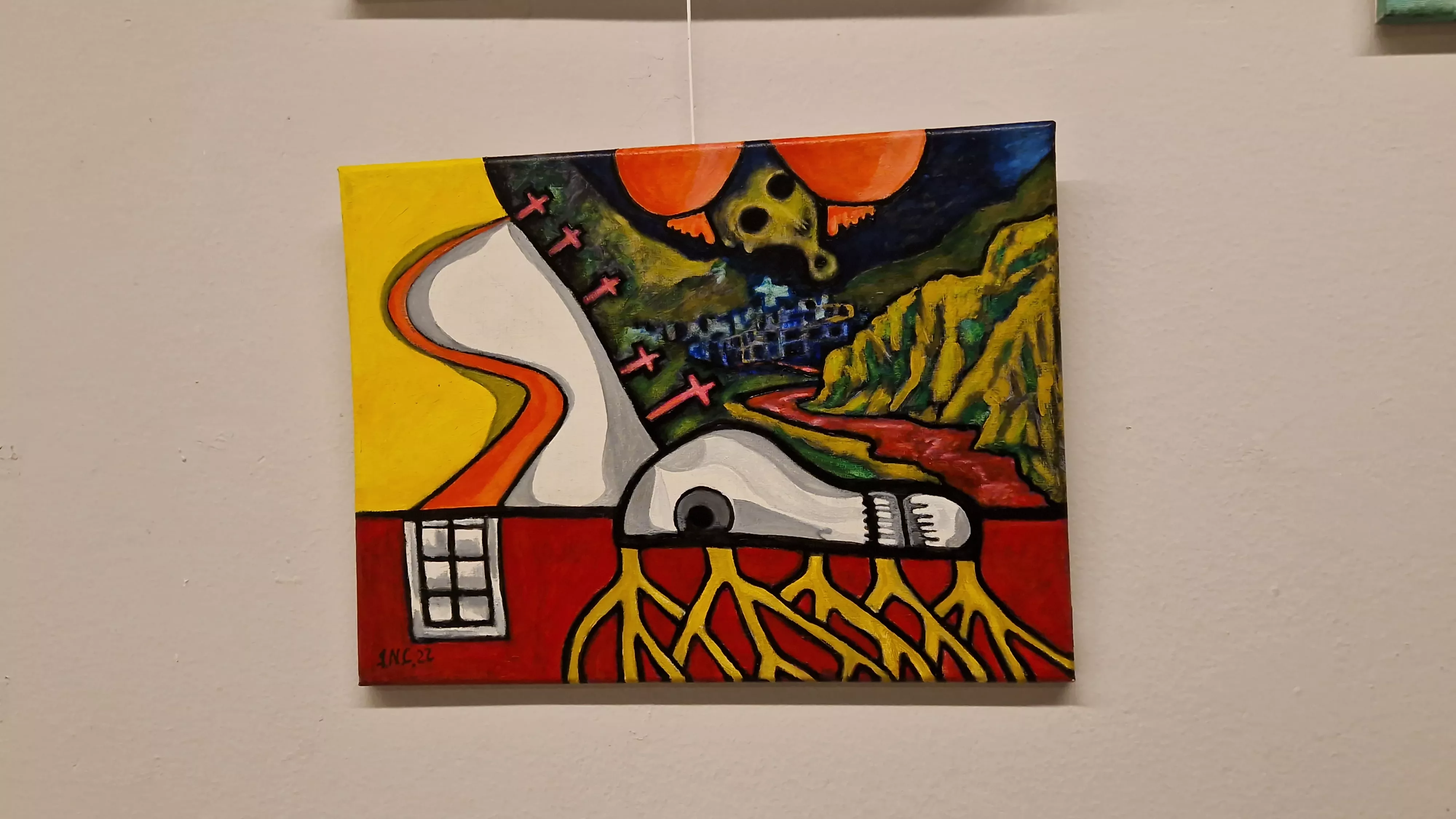 Exposición Cábalas de José Luis Naya Cabrero en el Centro Manuel Benito. Foto Myriam Martínez