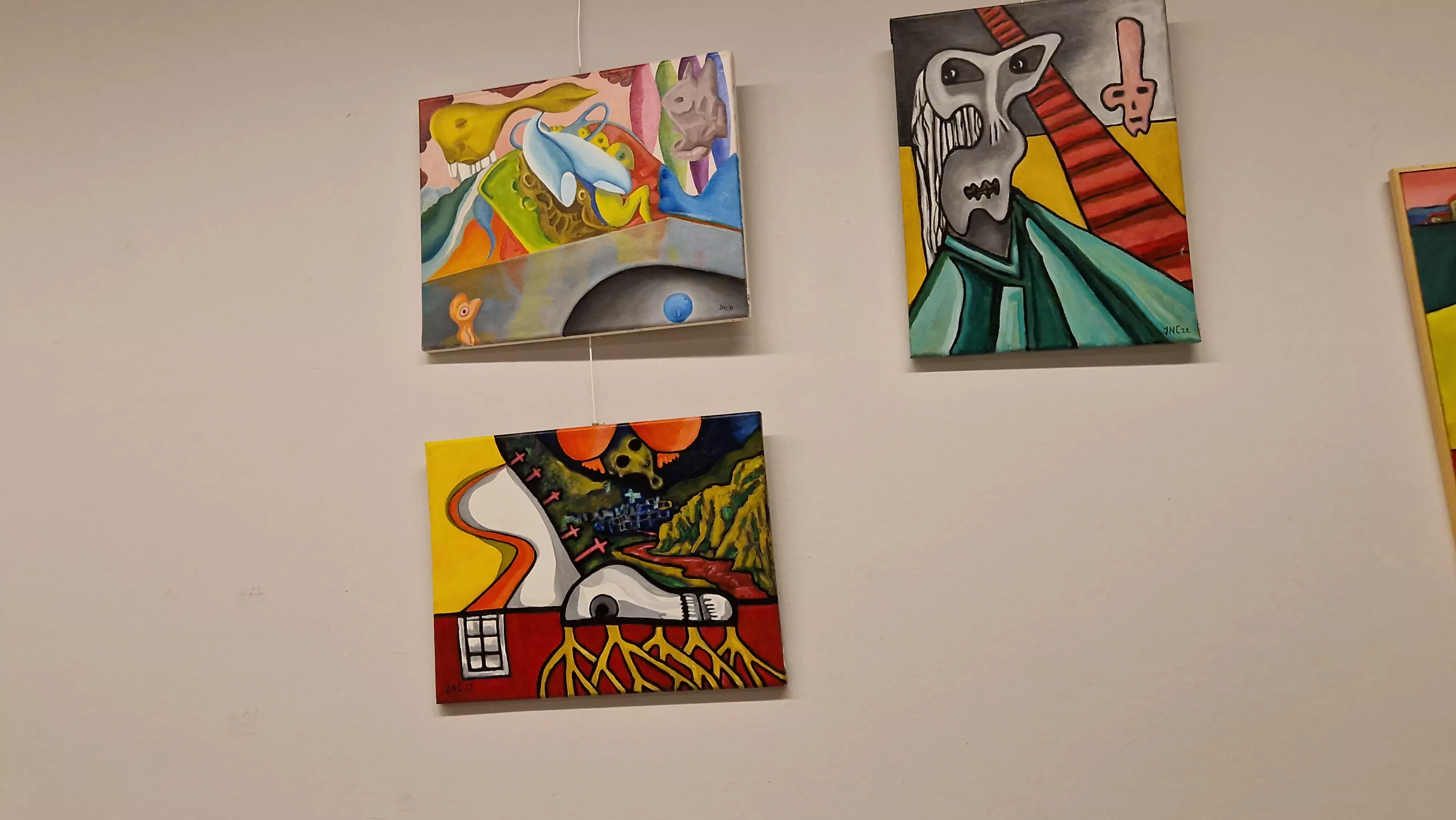 Exposición Cábalas de José Luis Naya Cabrero en el Centro Manuel Benito. Foto Myriam Martínez