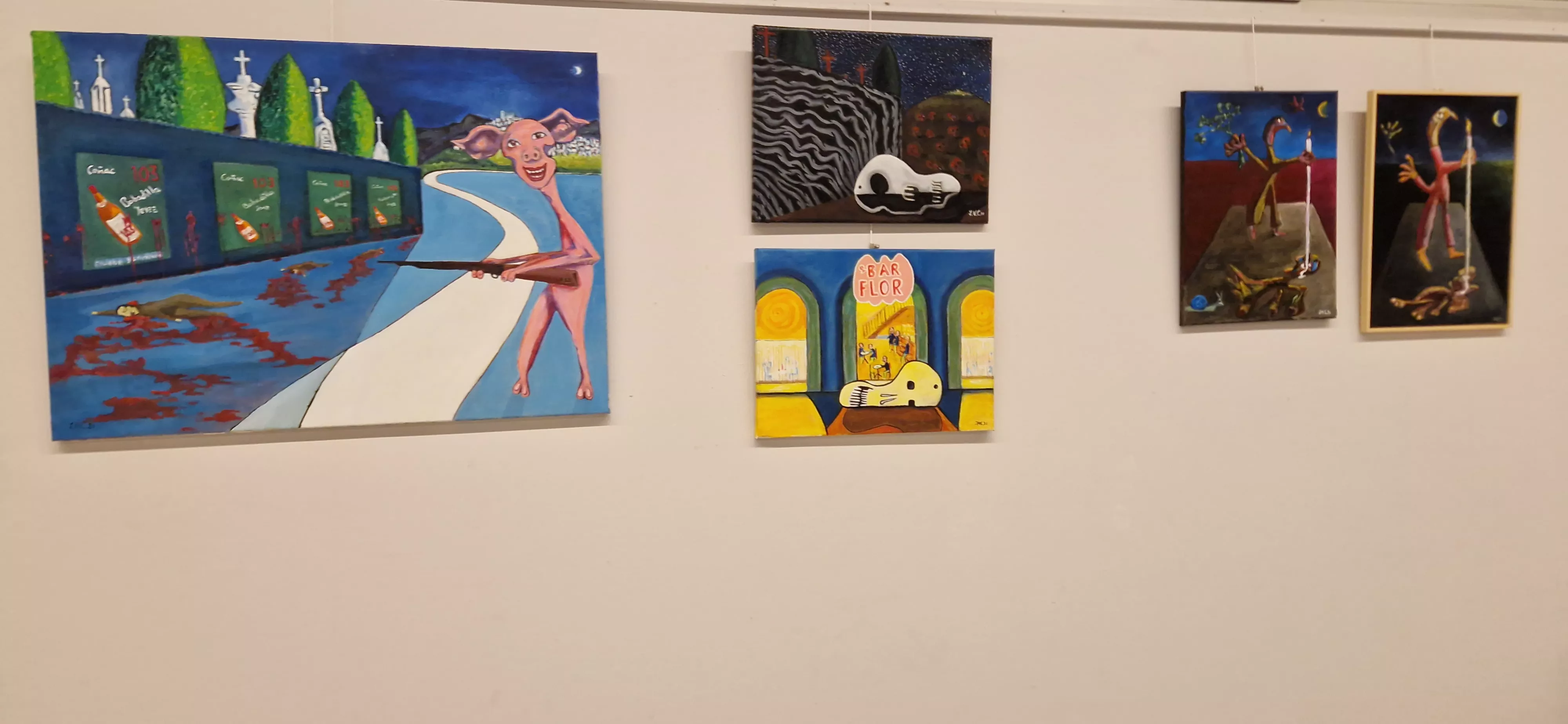 Exposición Cábalas de José Luis Naya Cabrero en el Centro Manuel Benito. Foto Myriam Martínez