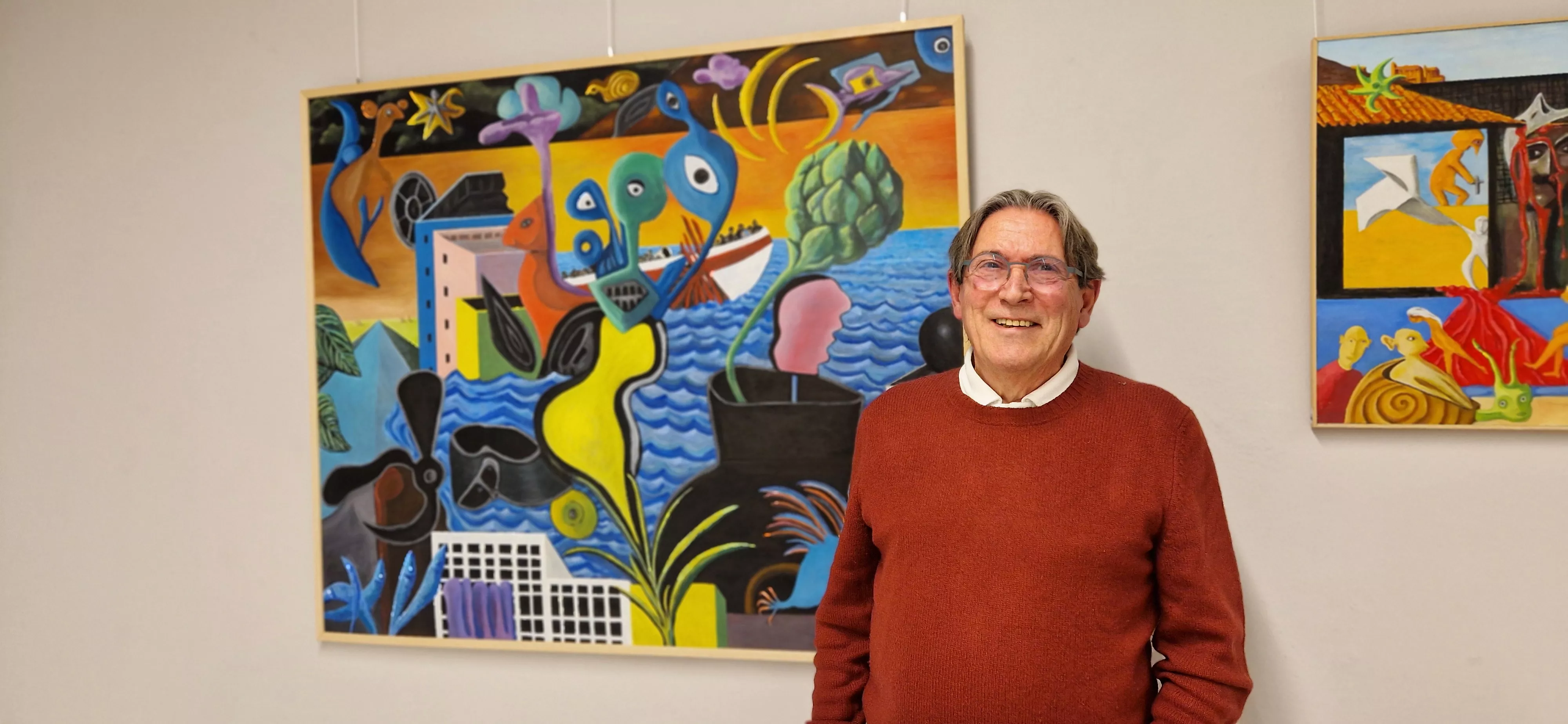 Exposición Cábalas de José Luis Naya Cabrero en el Centro Manuel Benito. Foto Myriam Martínez